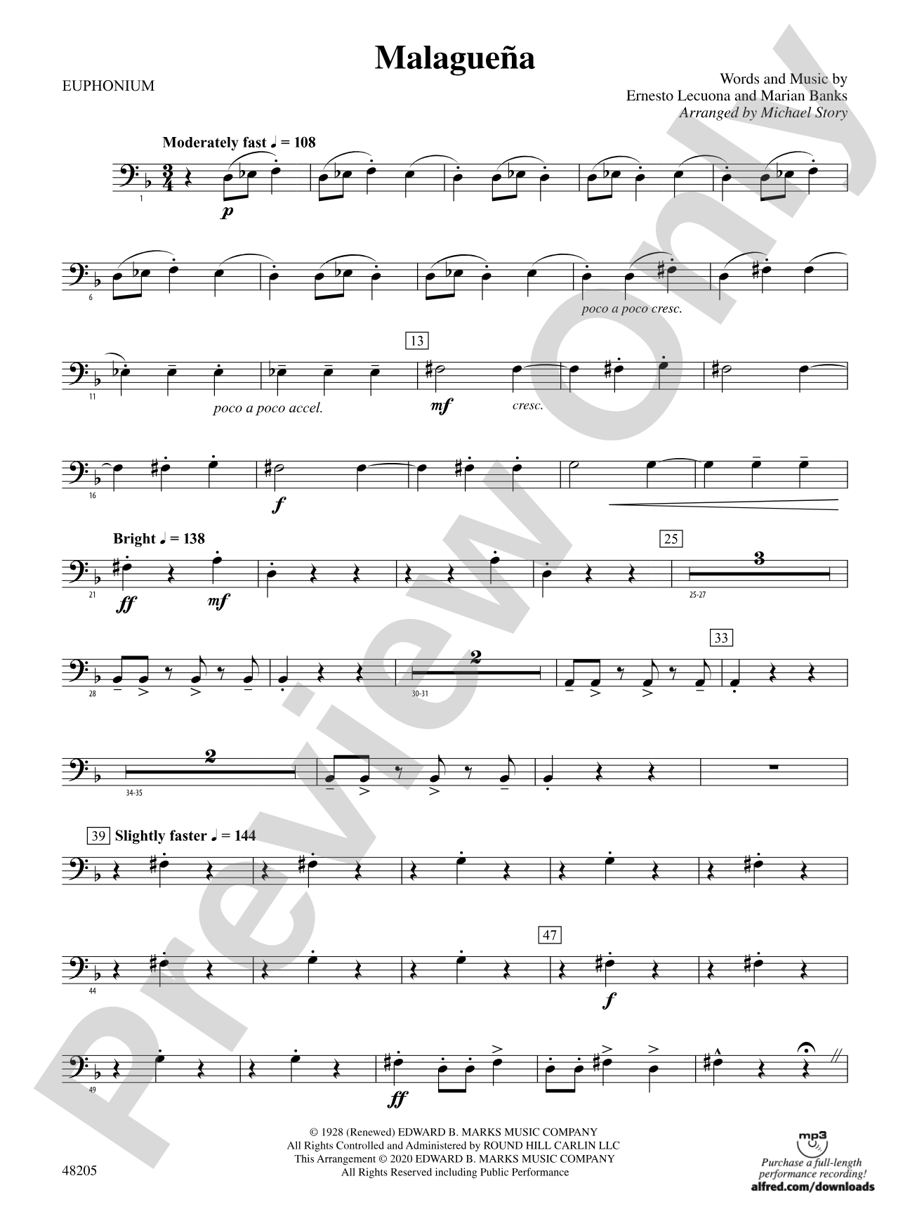 Malagueña: Baritone B.C.