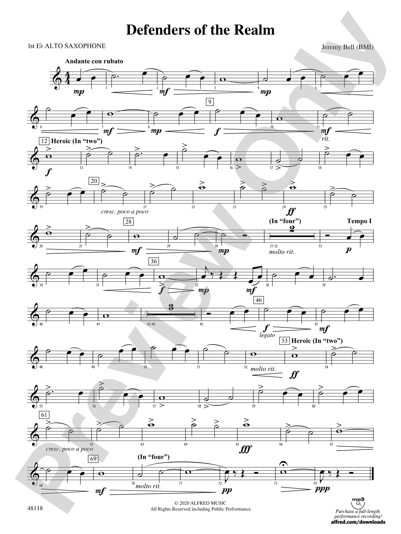 Defenders of the Realm: E-flat Alto Saxophone