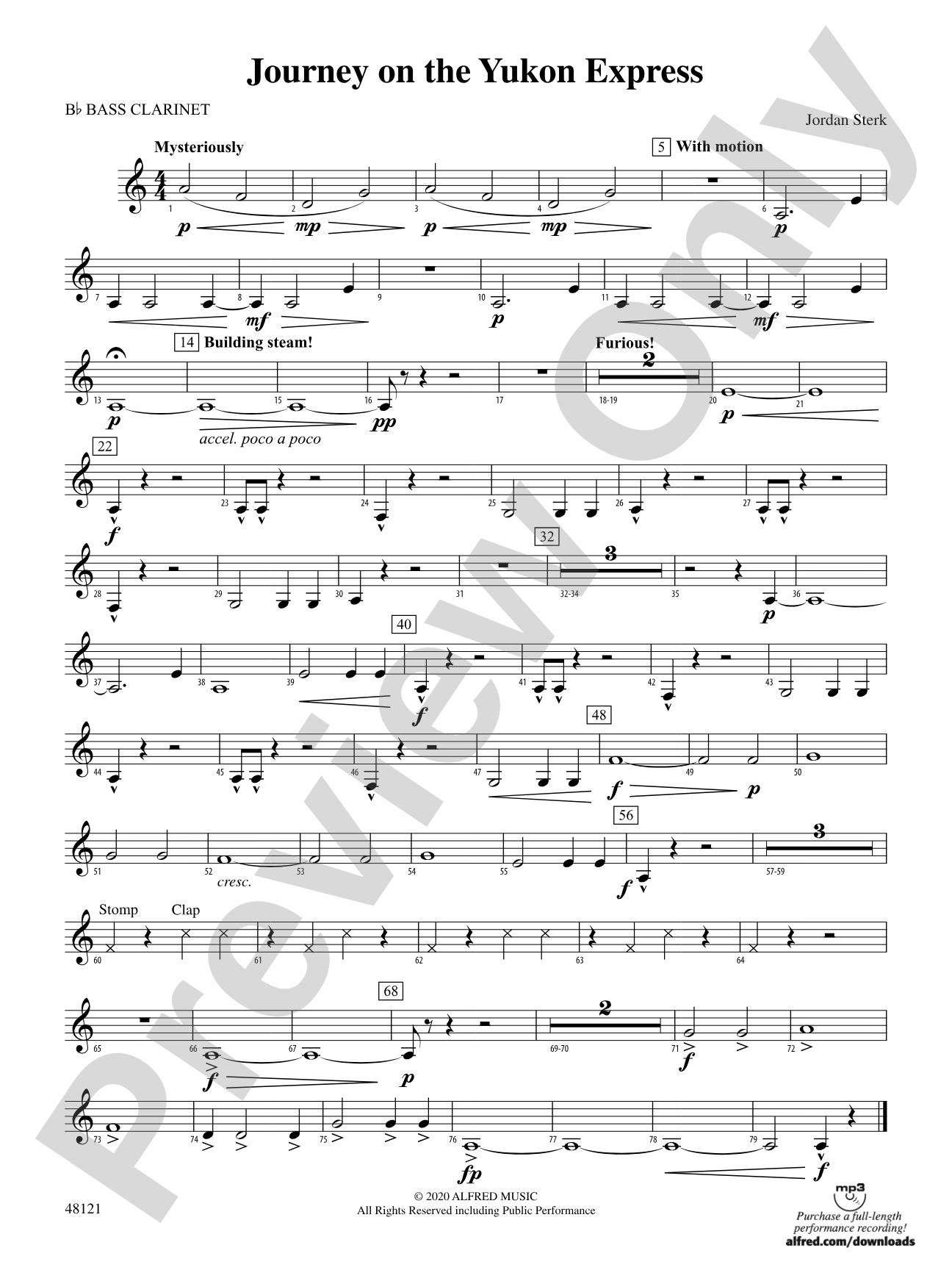 Journey on the Yukon Express: B-flat Bass Clarinet