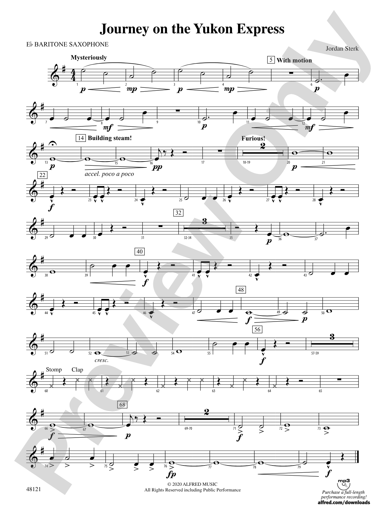 Journey on the Yukon Express: E-flat Baritone Saxophone