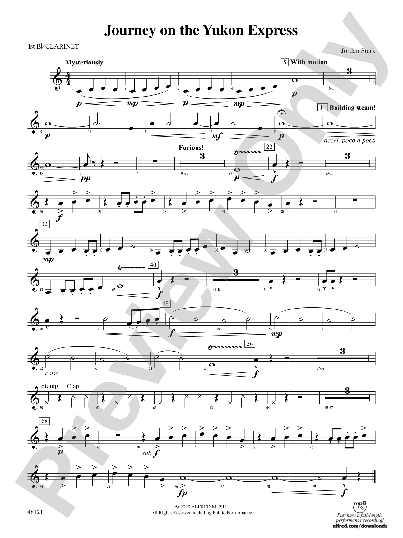 Journey on the Yukon Express: 1st B-flat Clarinet