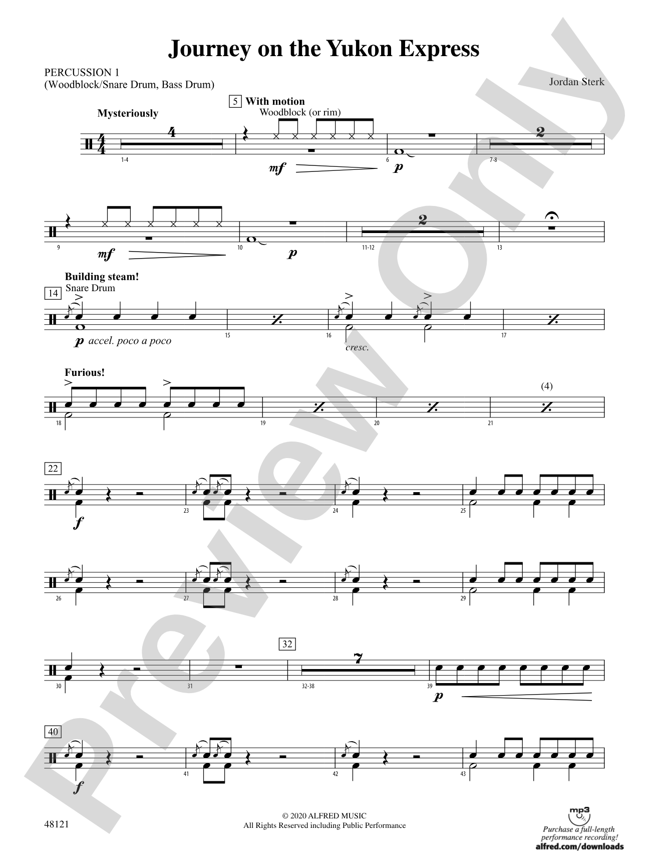 Journey on the Yukon Express: 1st Percussion