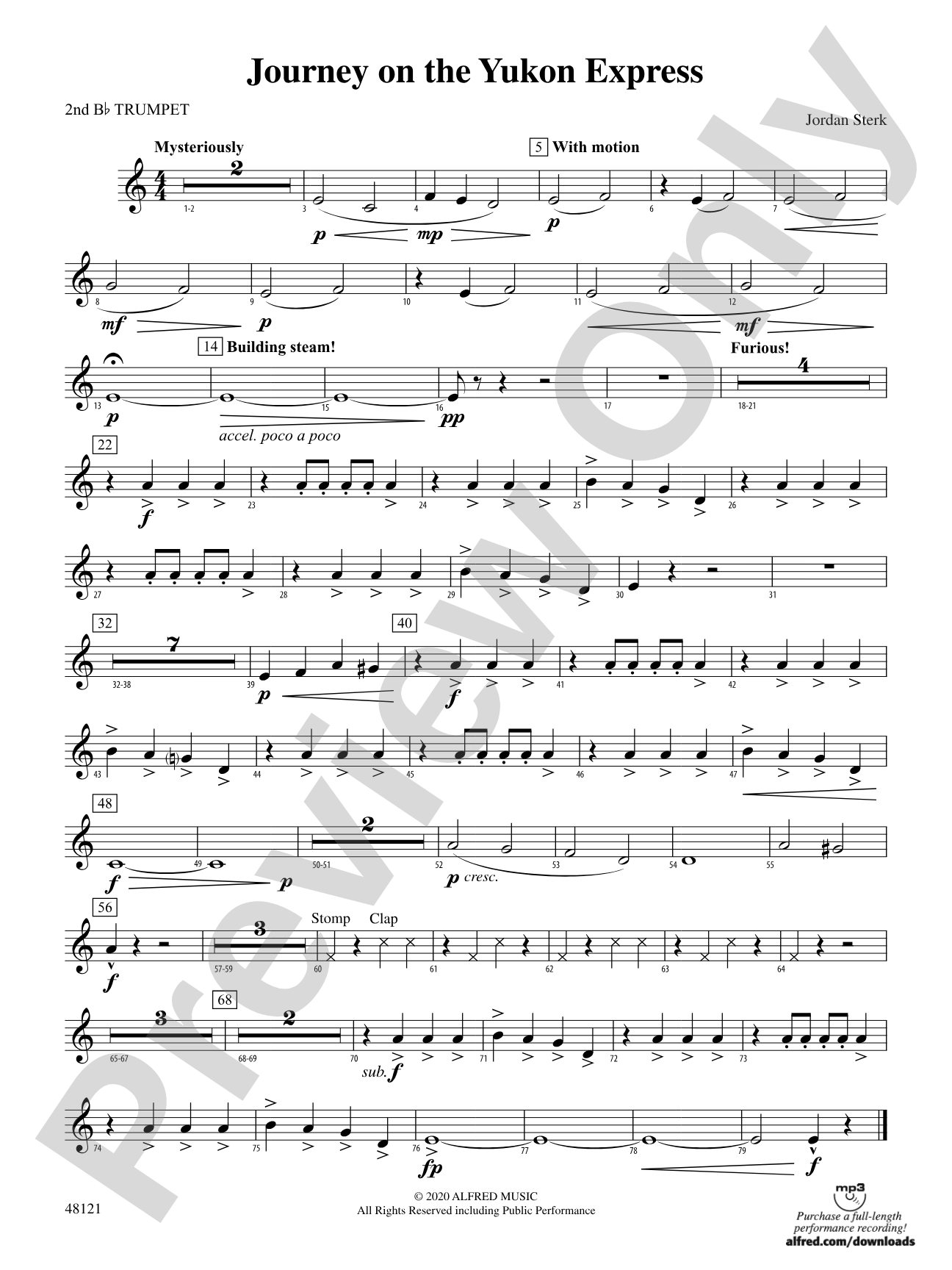 Journey on the Yukon Express: 2nd B-flat Trumpet