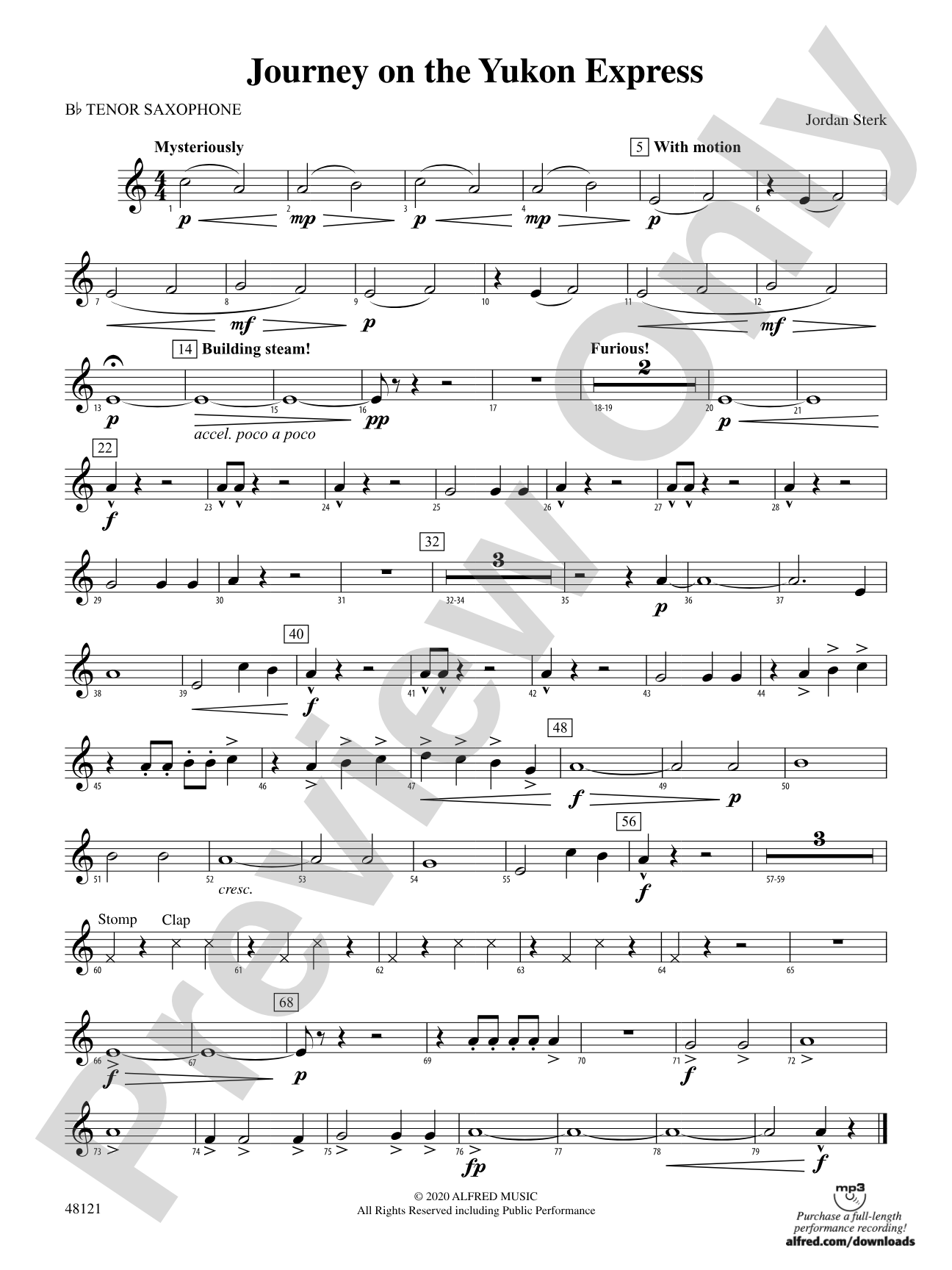 Journey on the Yukon Express: B-flat Tenor Saxophone