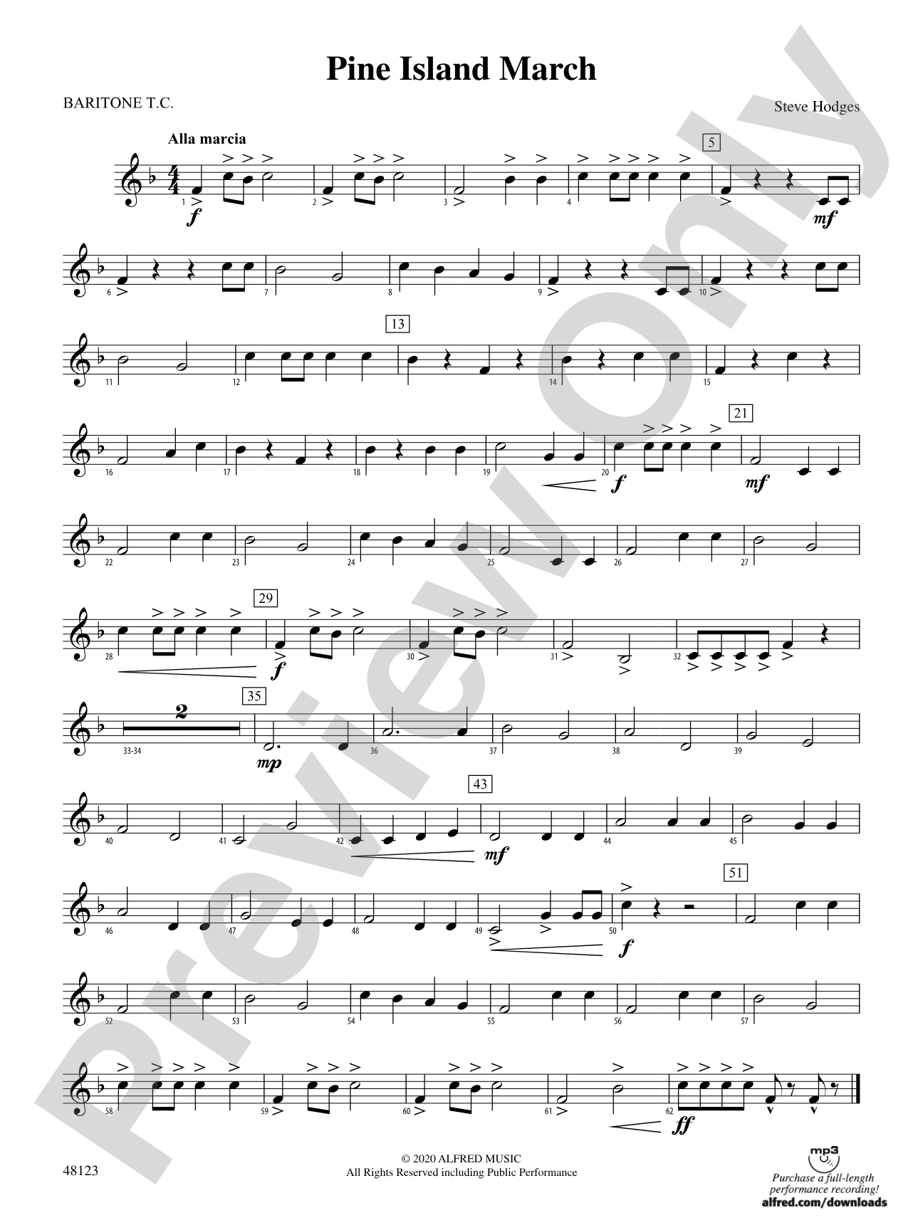 Pine Island March: Baritone T.C.