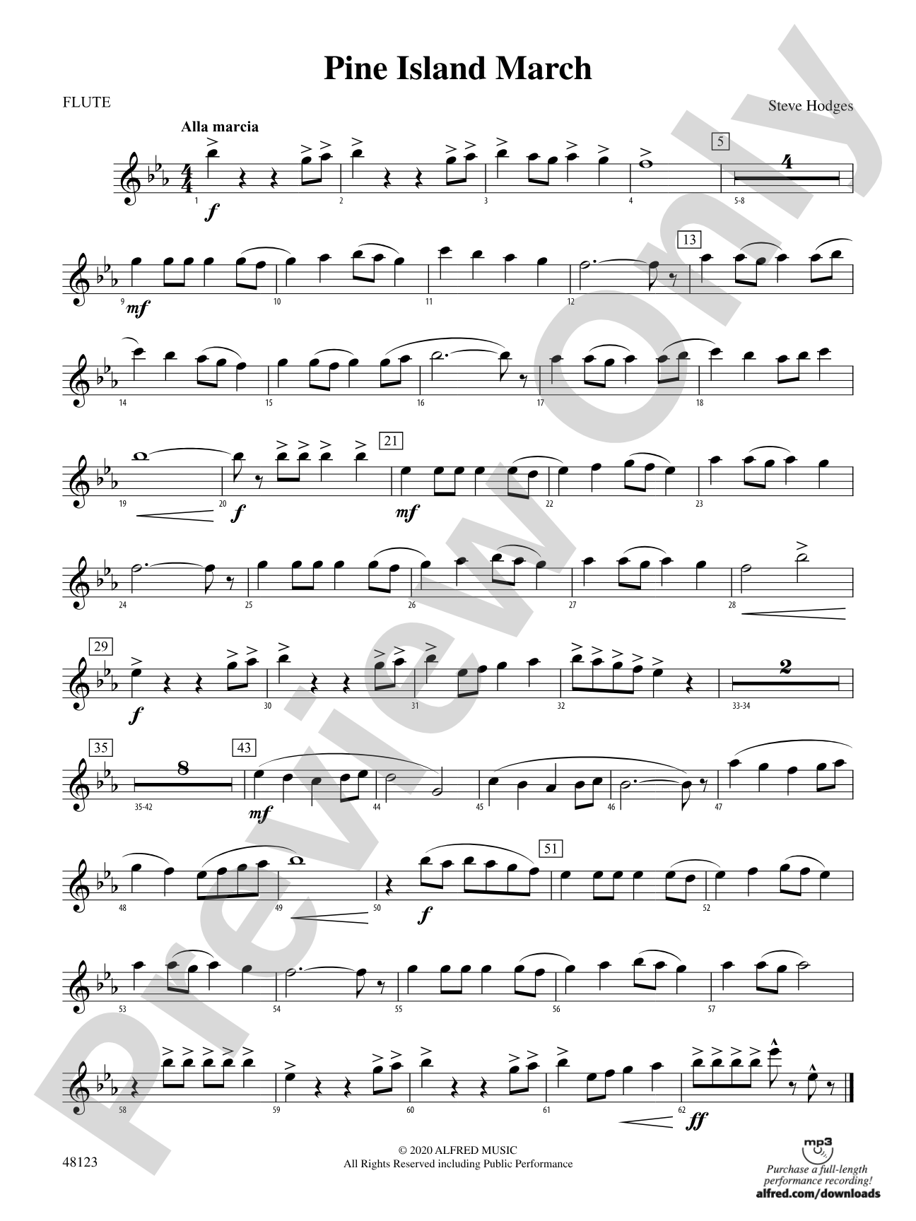 Pine Island March: Flute