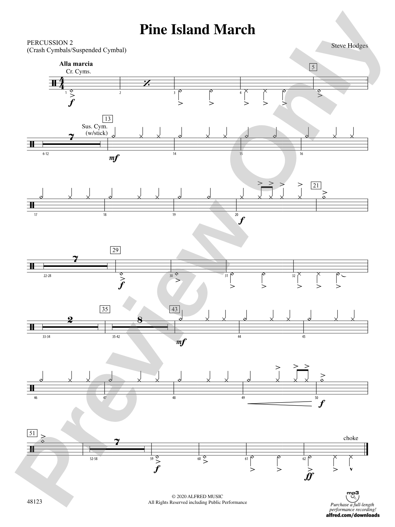 Pine Island March: 2nd Percussion