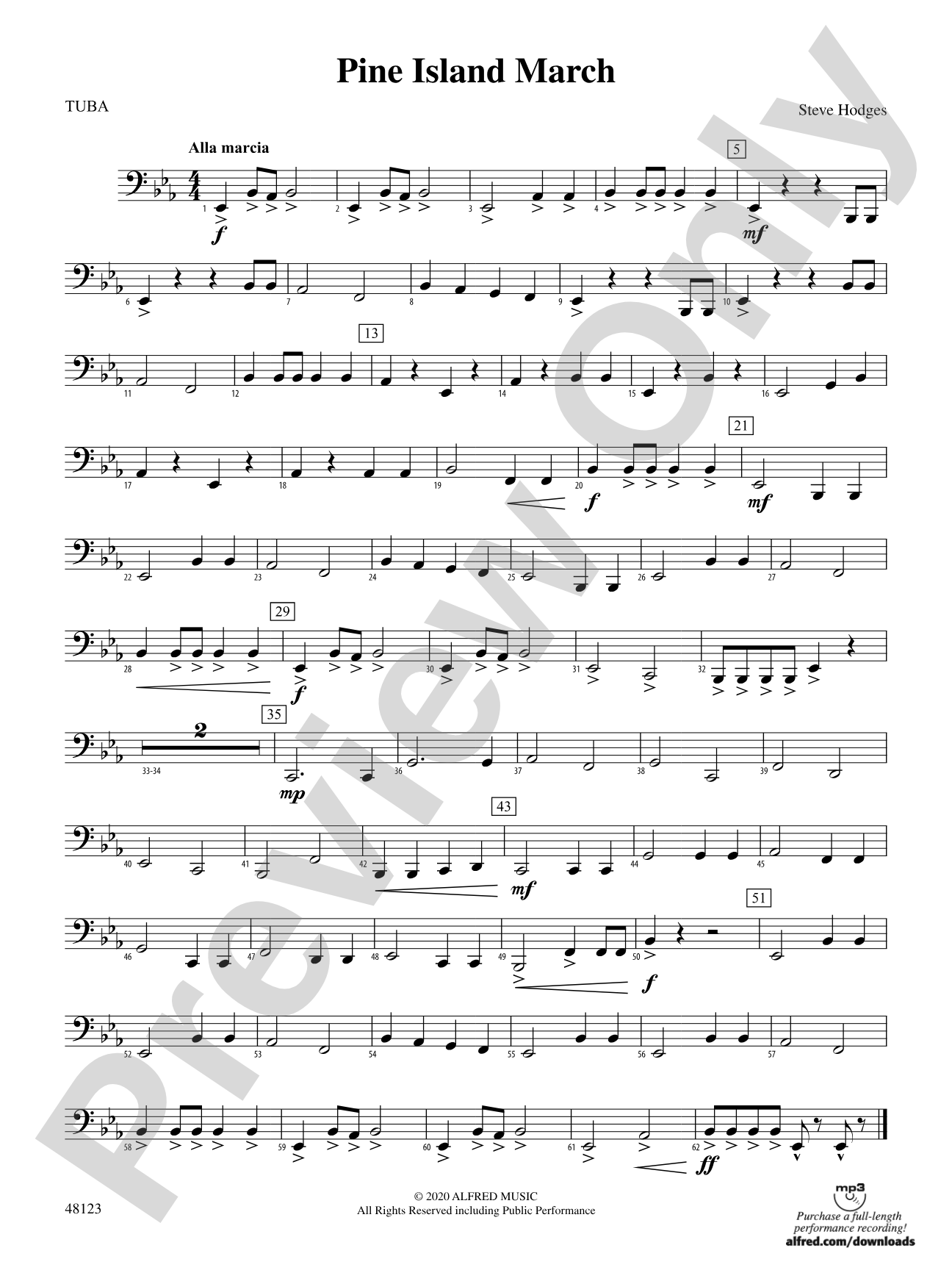 Pine Island March: Tuba