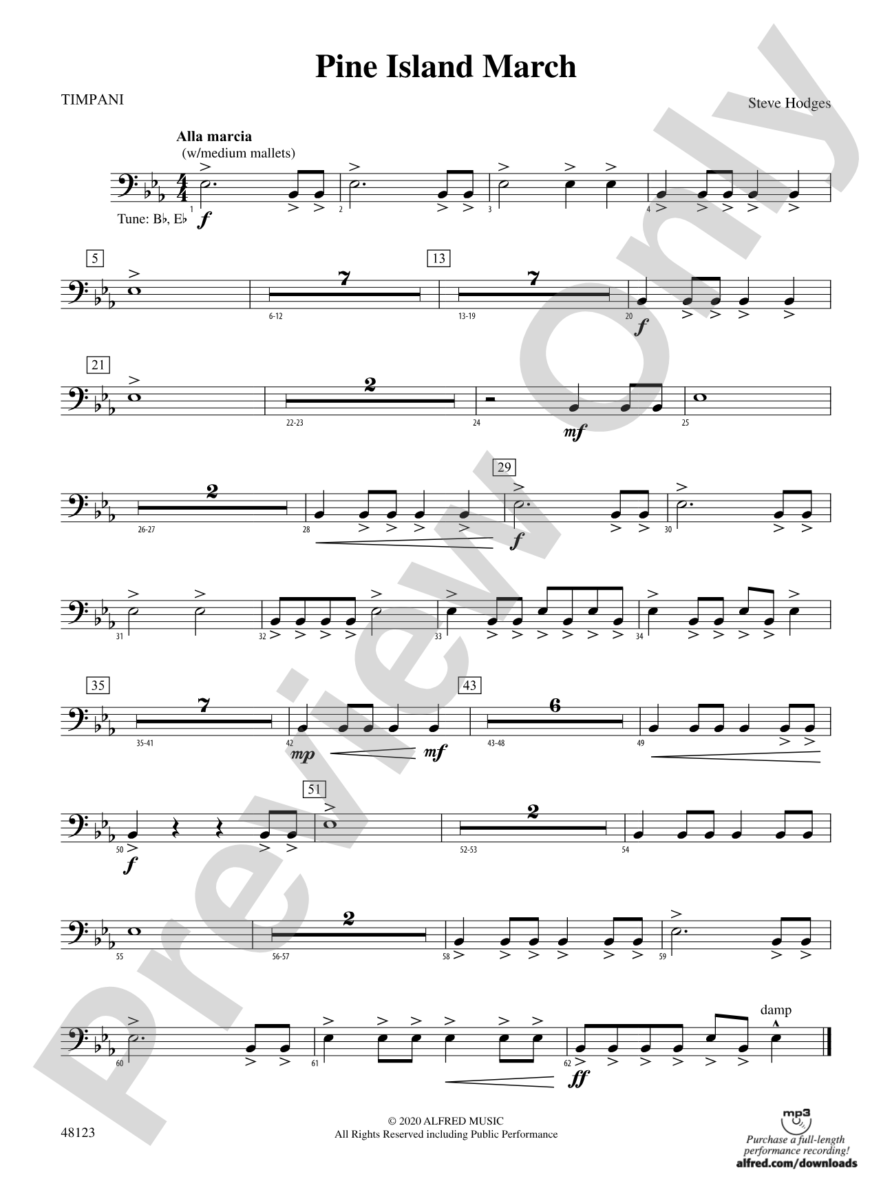 Pine Island March: Timpani