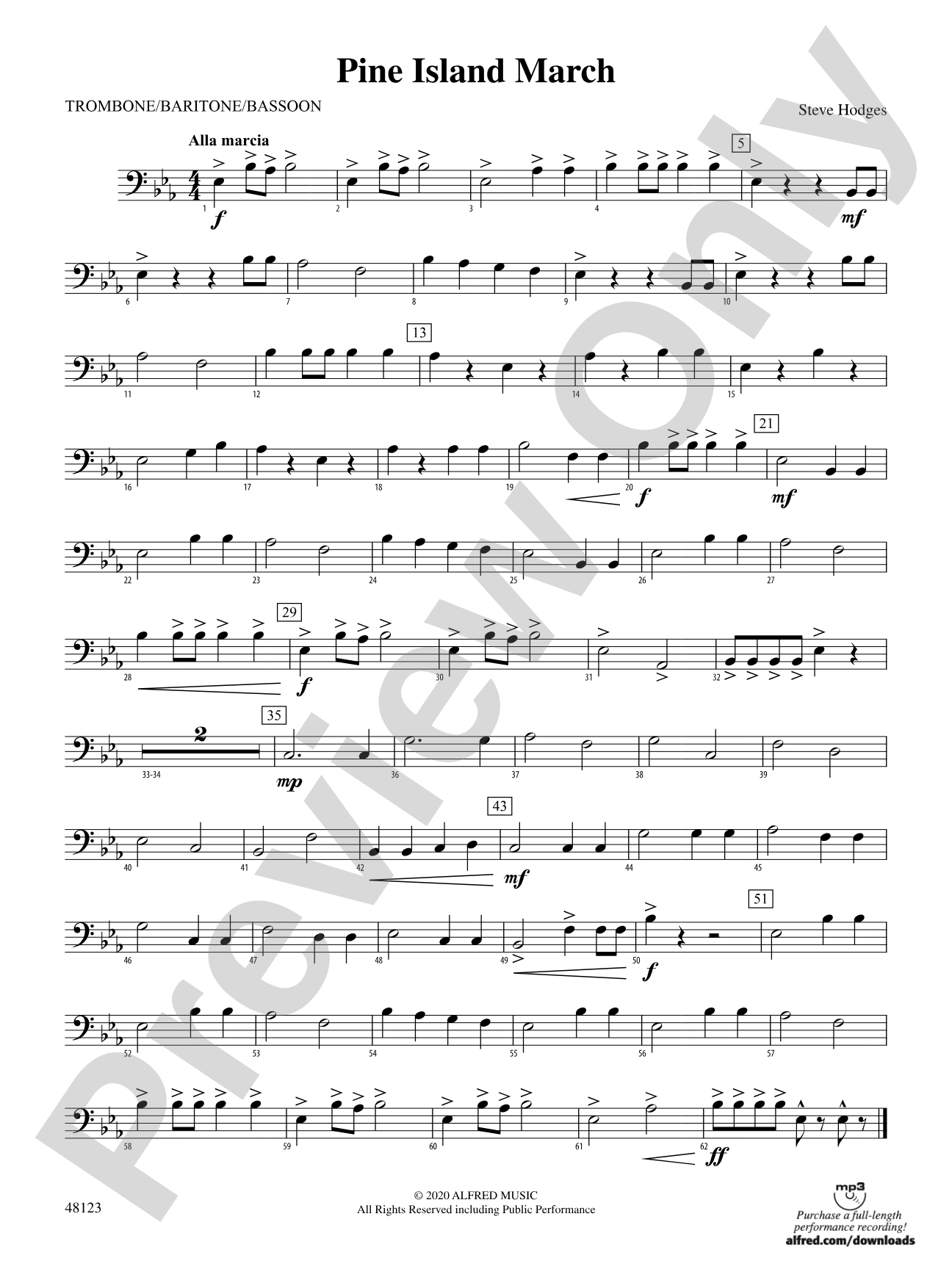 Pine Island March: 1st Trombone