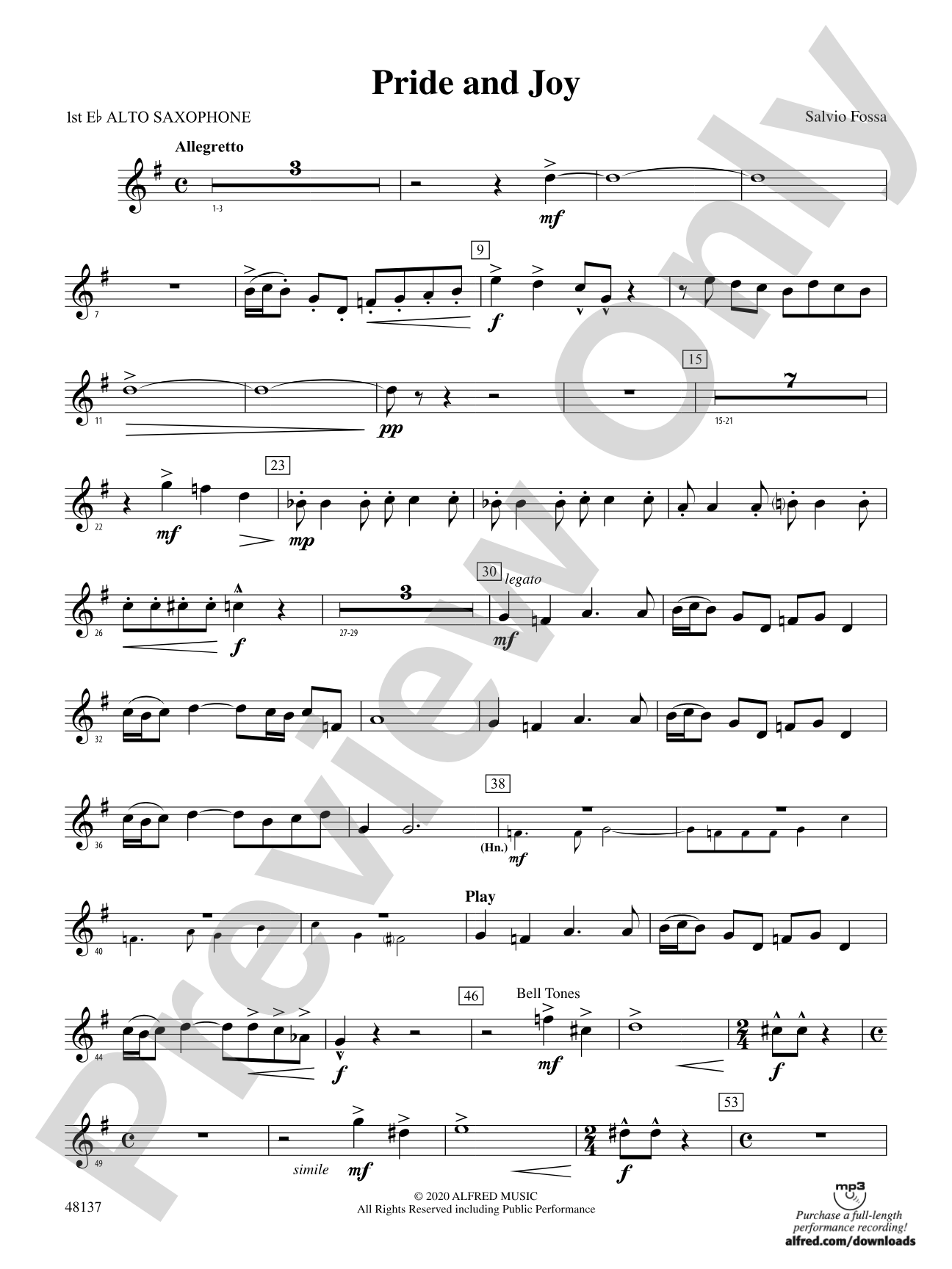 Pride and Joy: E-flat Alto Saxophone