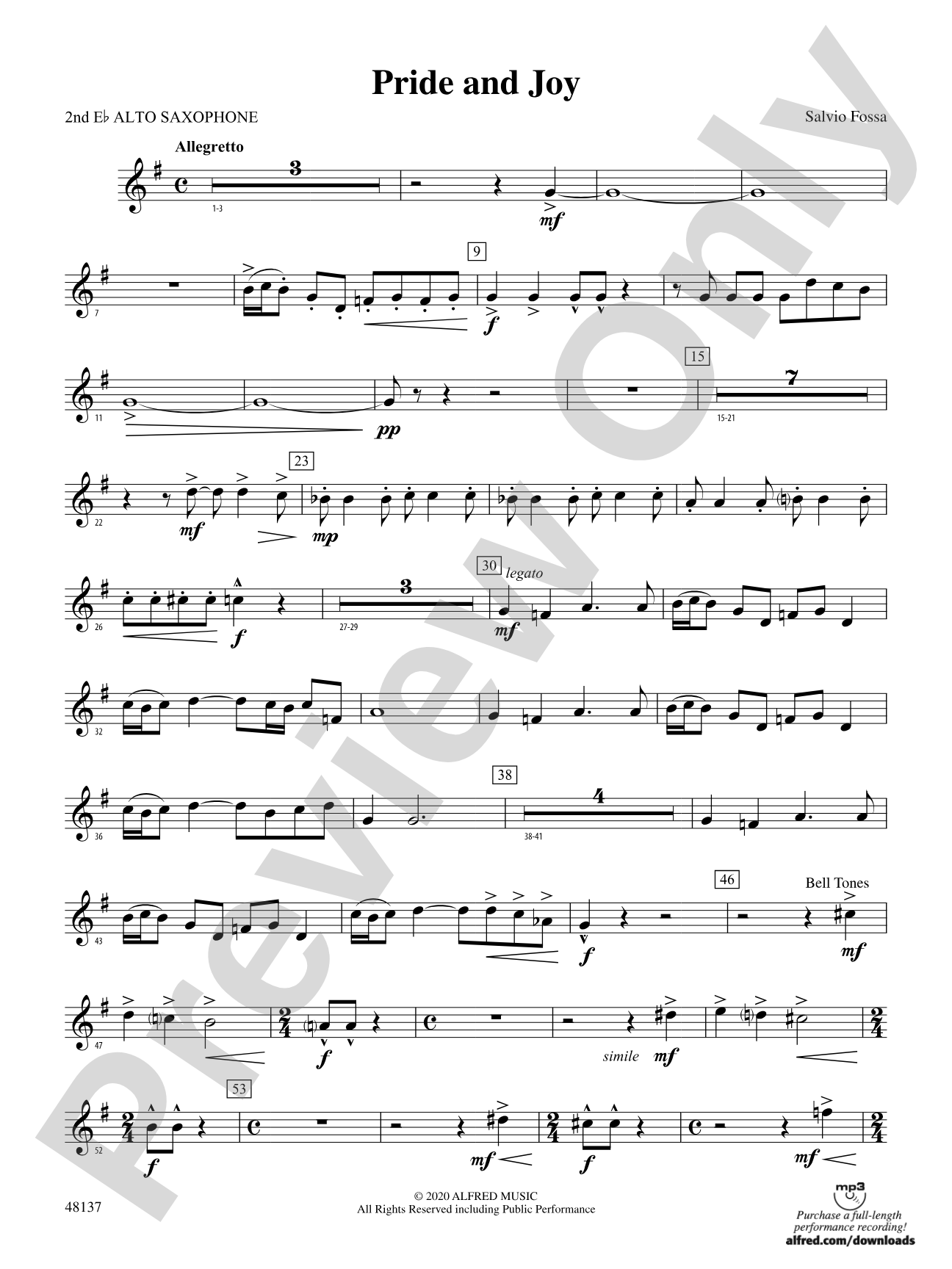 Pride and Joy: 2nd E-flat Alto Saxophone