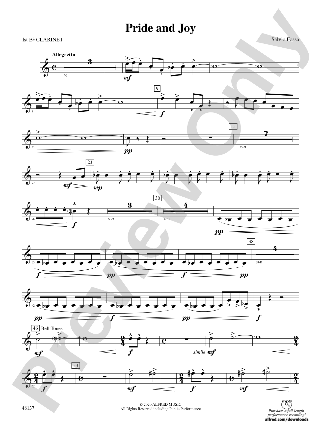 Pride and Joy: 1st B-flat Clarinet