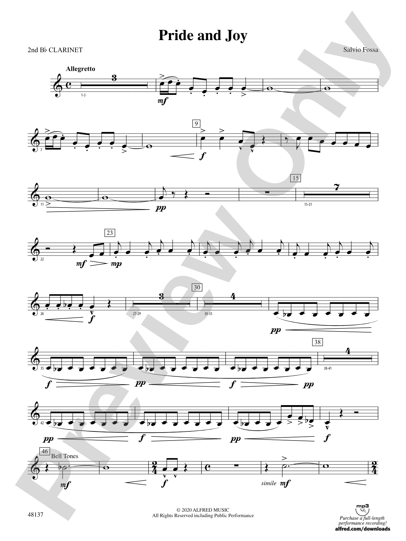 Pride and Joy: 2nd B-flat Clarinet