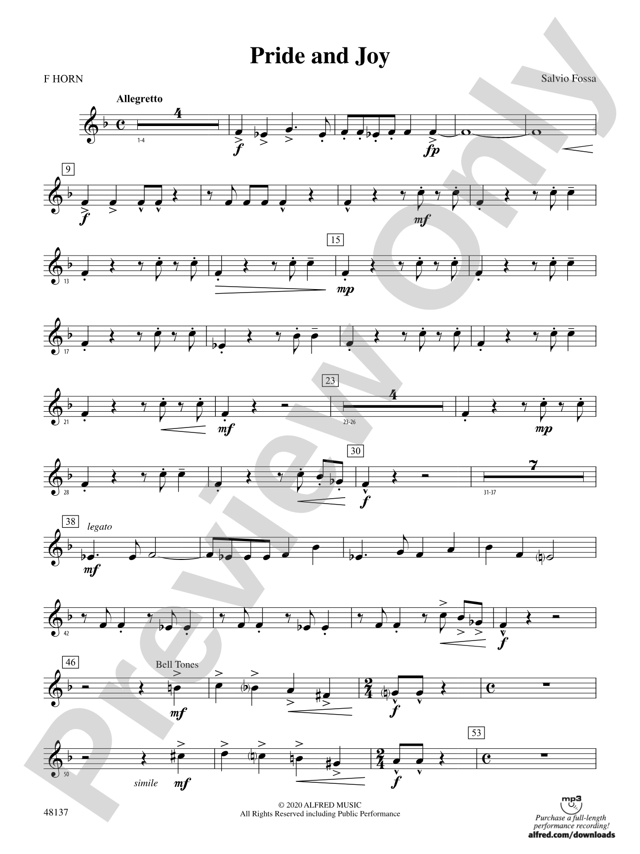 Pride and Joy: 1st F Horn