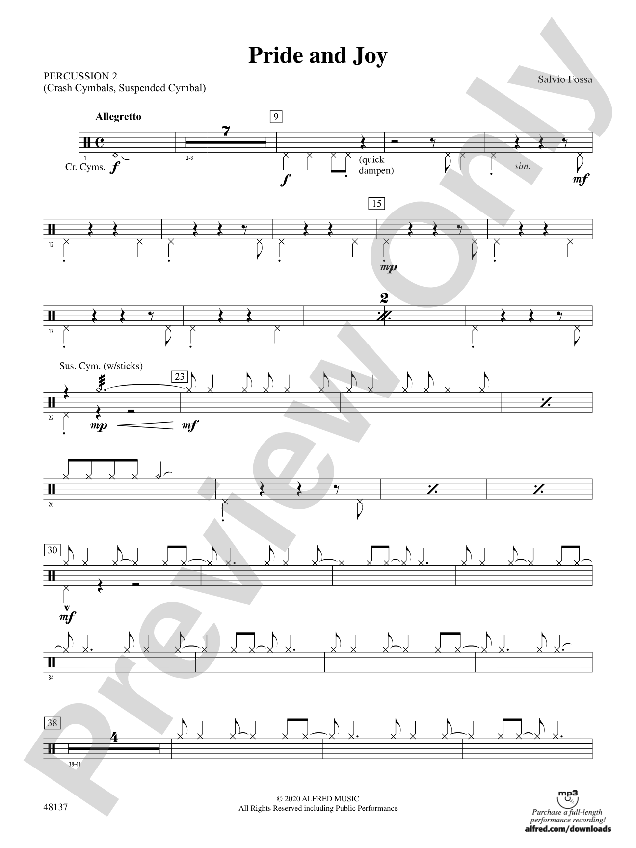 Pride and Joy: 2nd Percussion