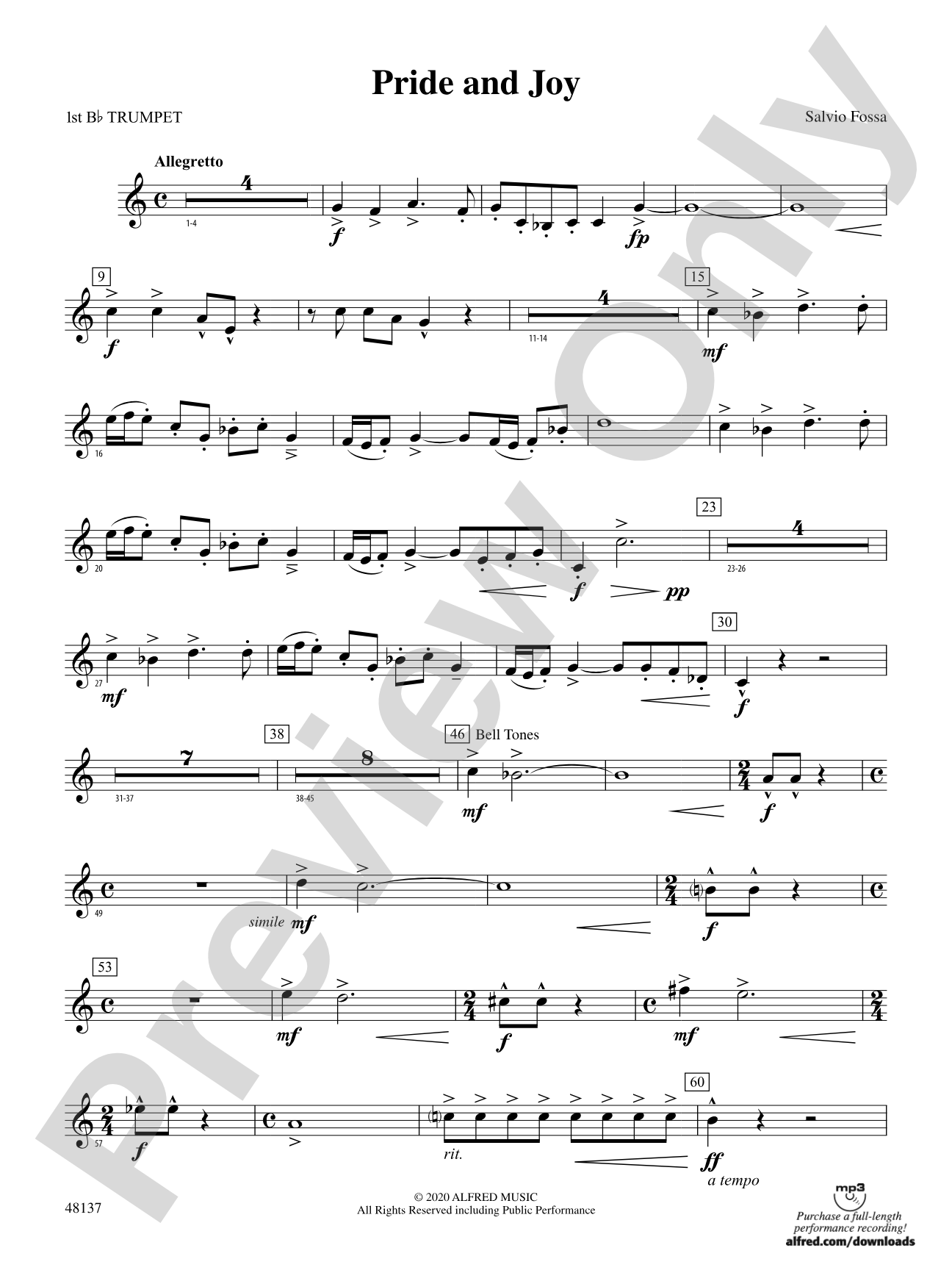 Pride and Joy: 1st B-flat Trumpet