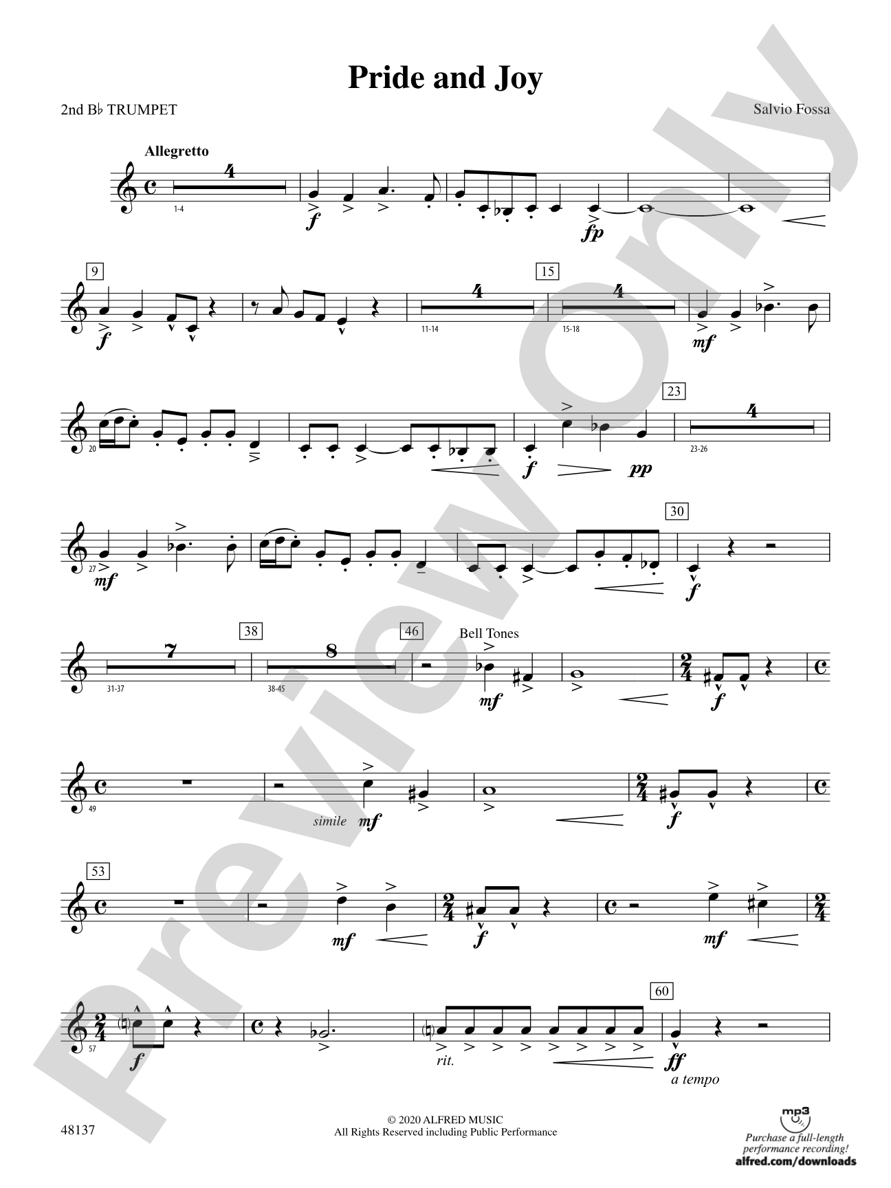 Pride and Joy: 2nd B-flat Trumpet