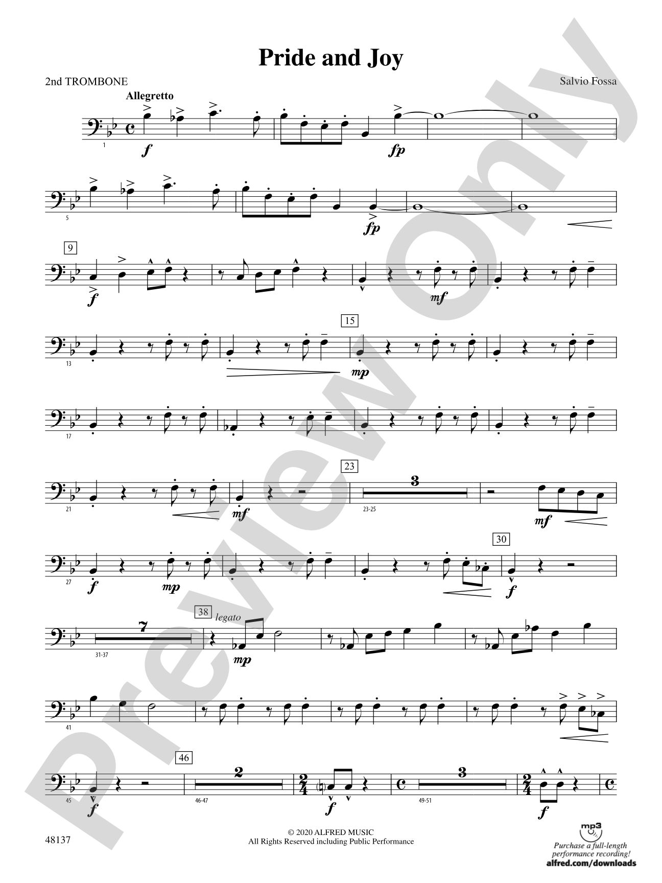 Pride and Joy: 2nd Trombone