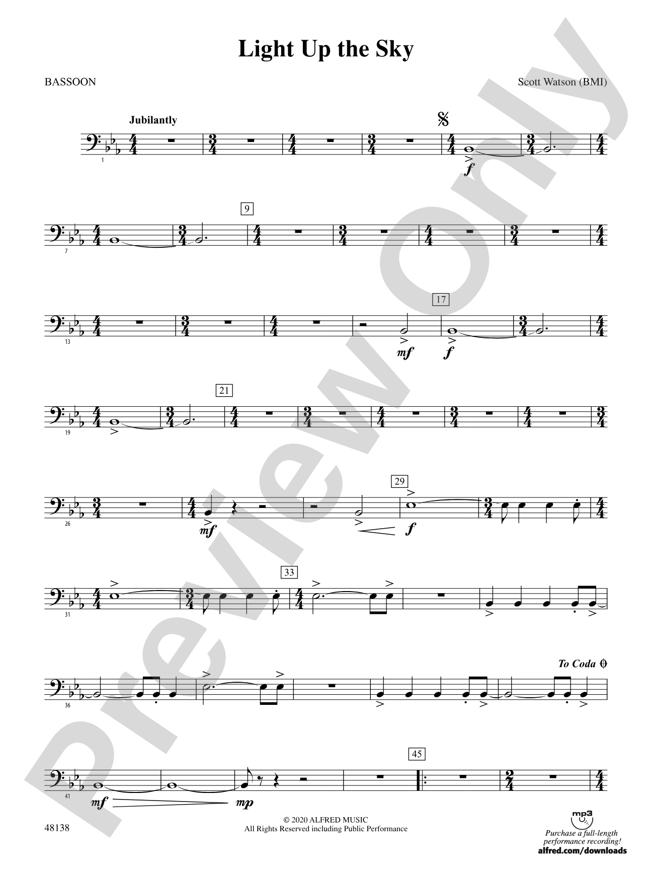 Light Up the Sky: Bassoon