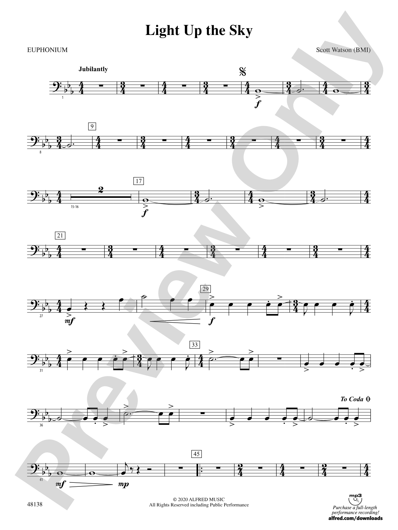 Light Up the Sky: Baritone B.C.