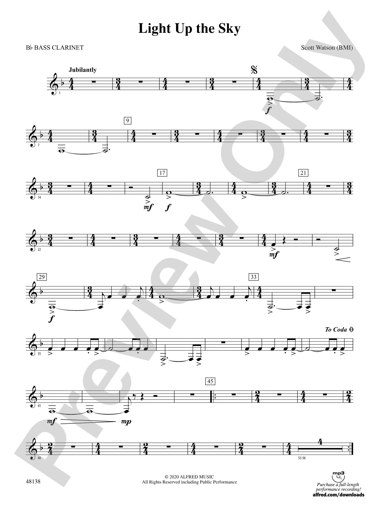 Light Up the Sky: B-flat Bass Clarinet