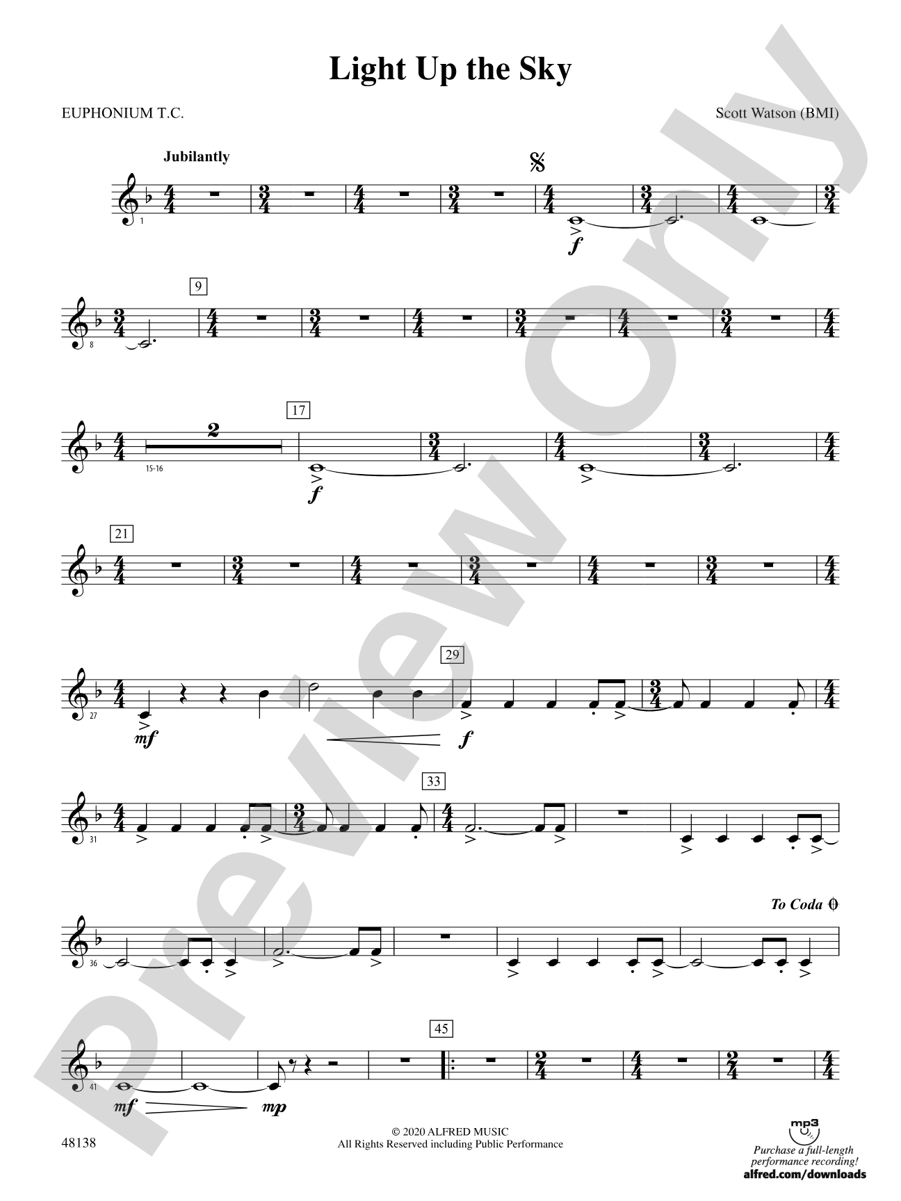 Light Up the Sky: Baritone T.C.