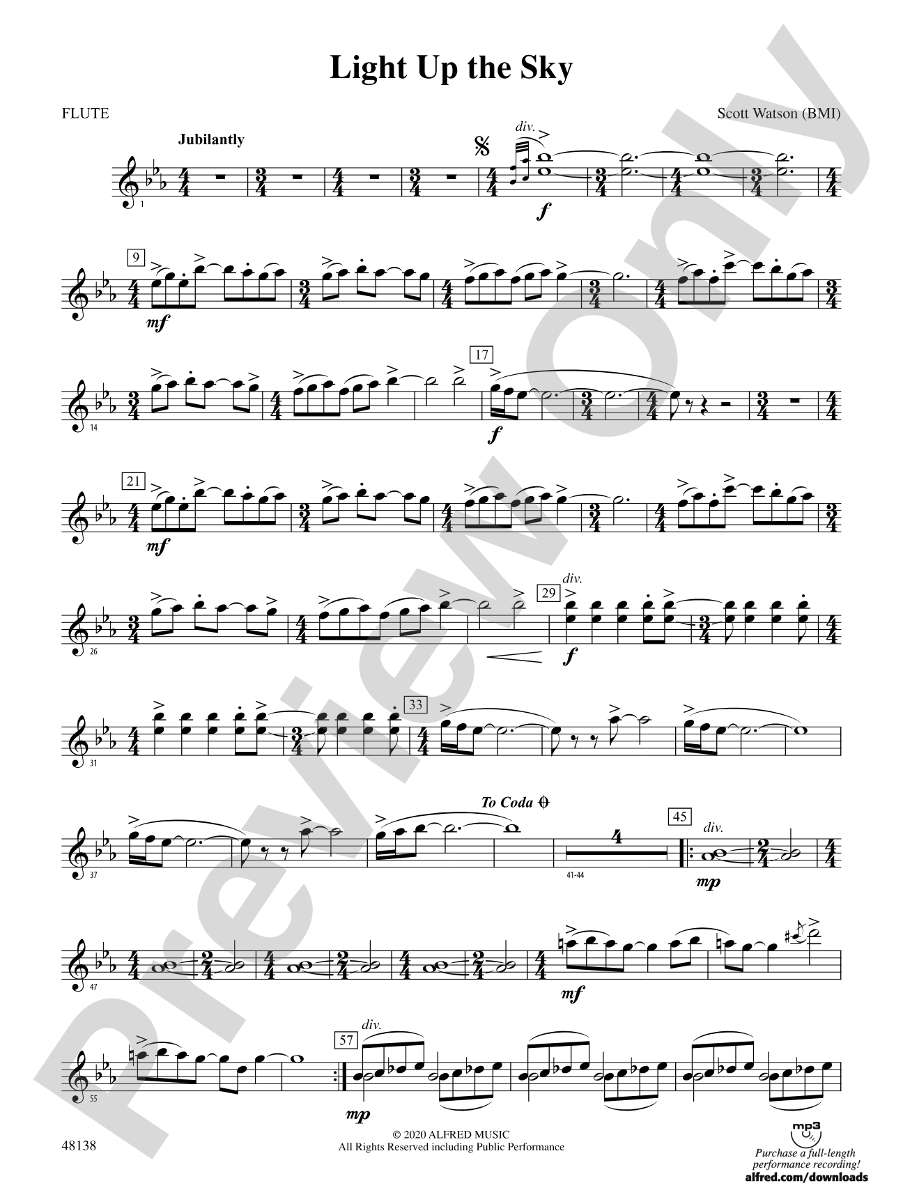 Light Up the Sky: Flute