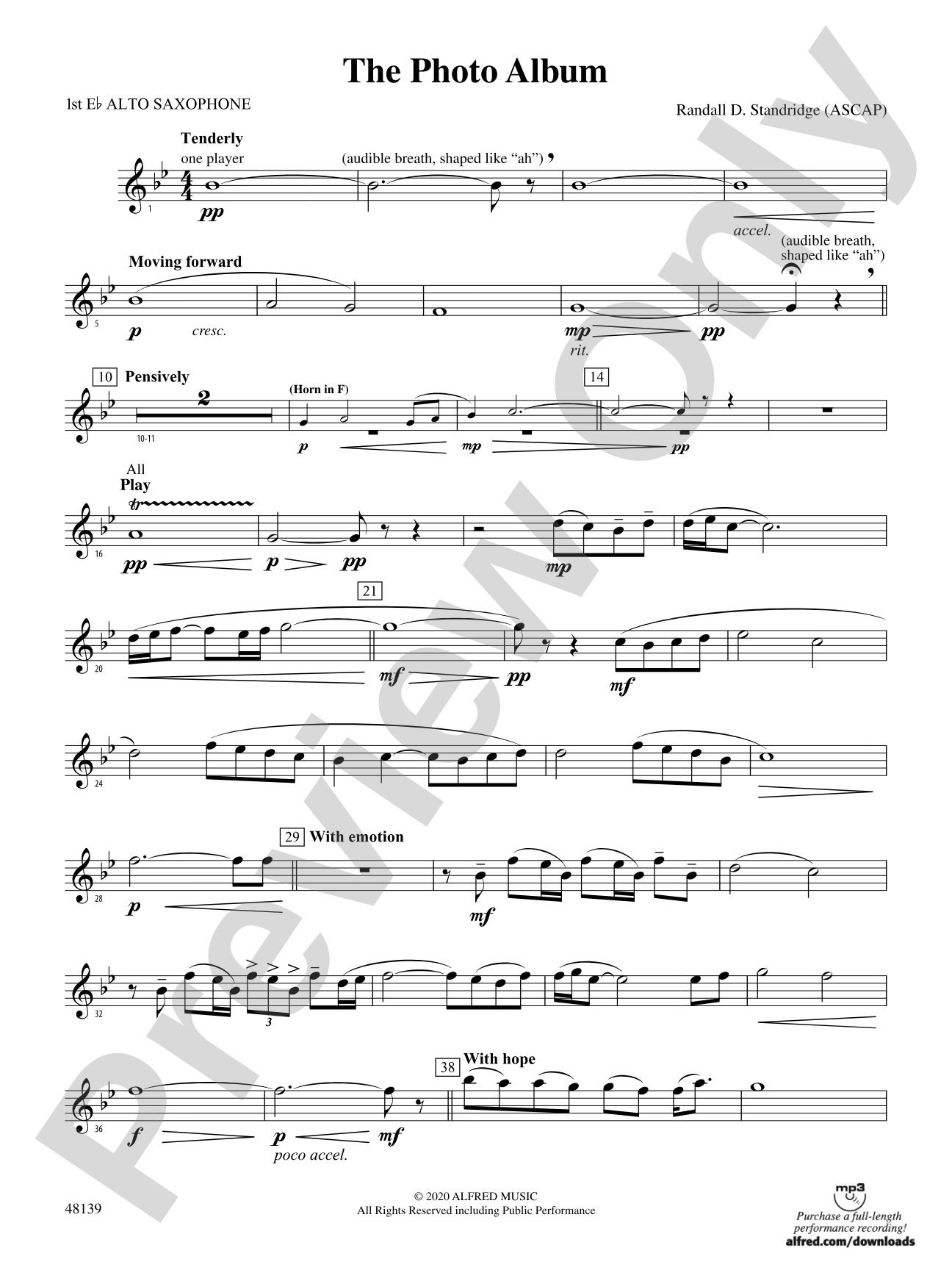 The Photo Album: E-flat Alto Saxophone