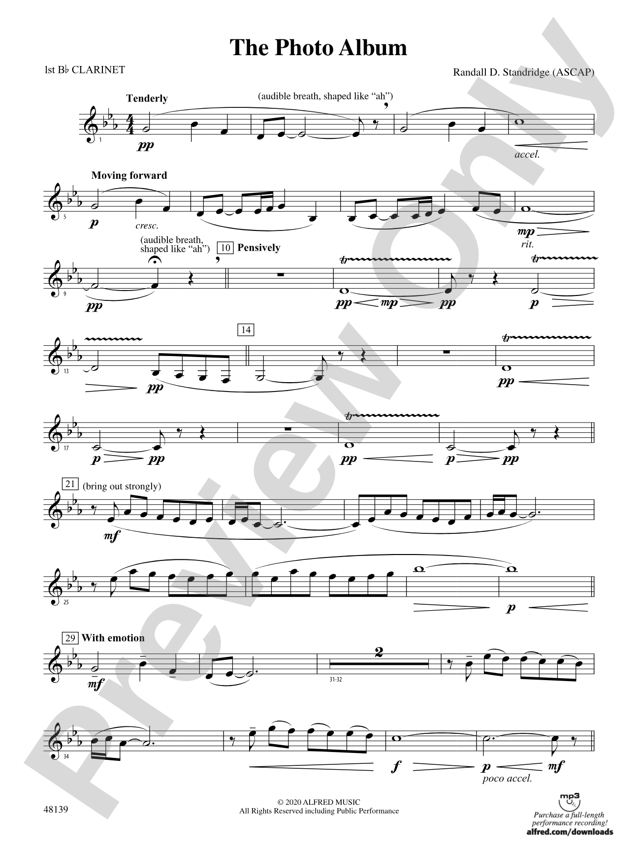 The Photo Album: 1st B-flat Clarinet
