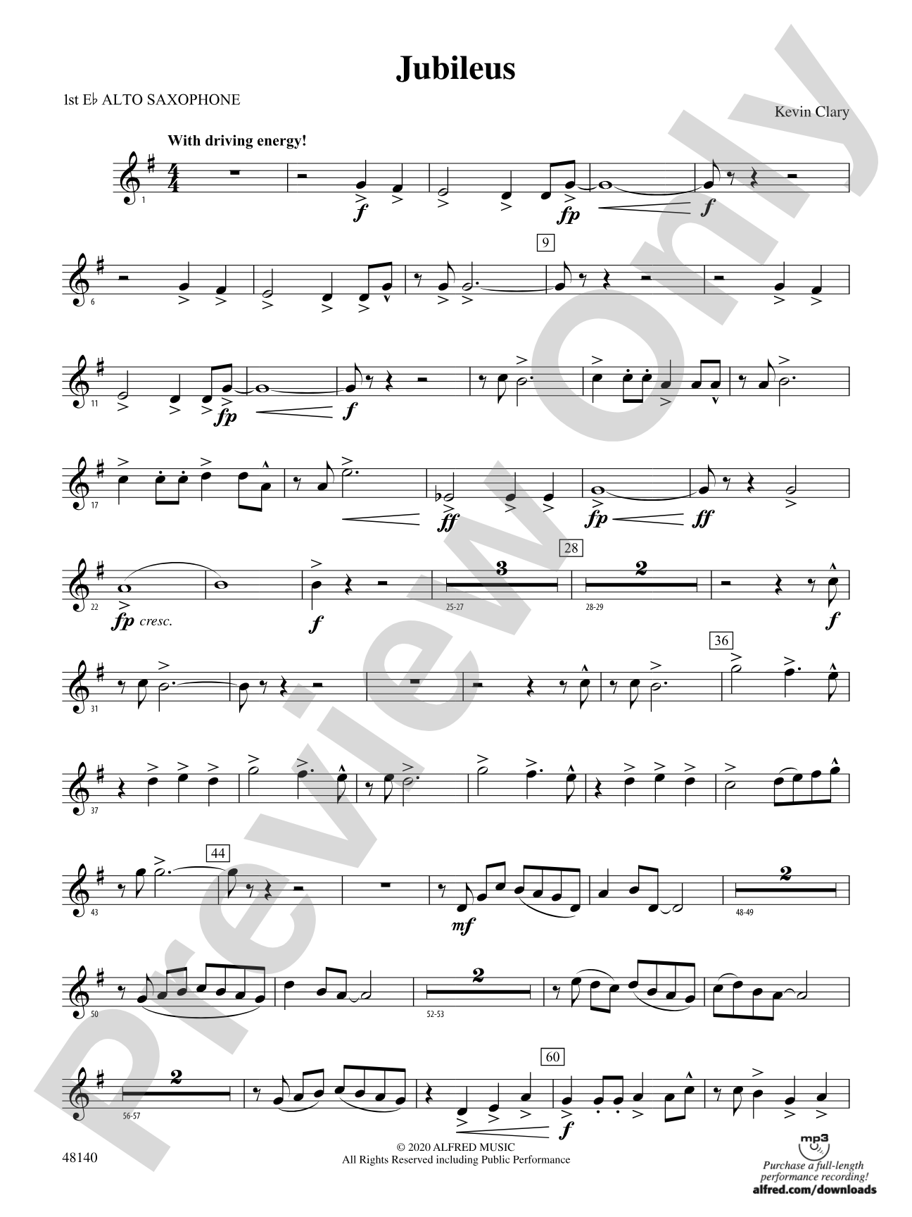Jubileus: E-flat Alto Saxophone