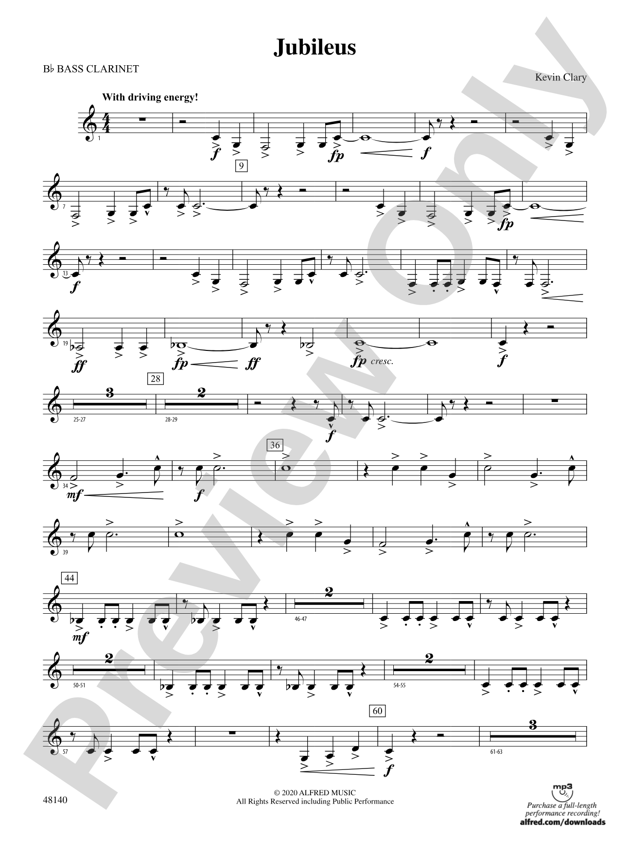 Jubileus: B-flat Bass Clarinet