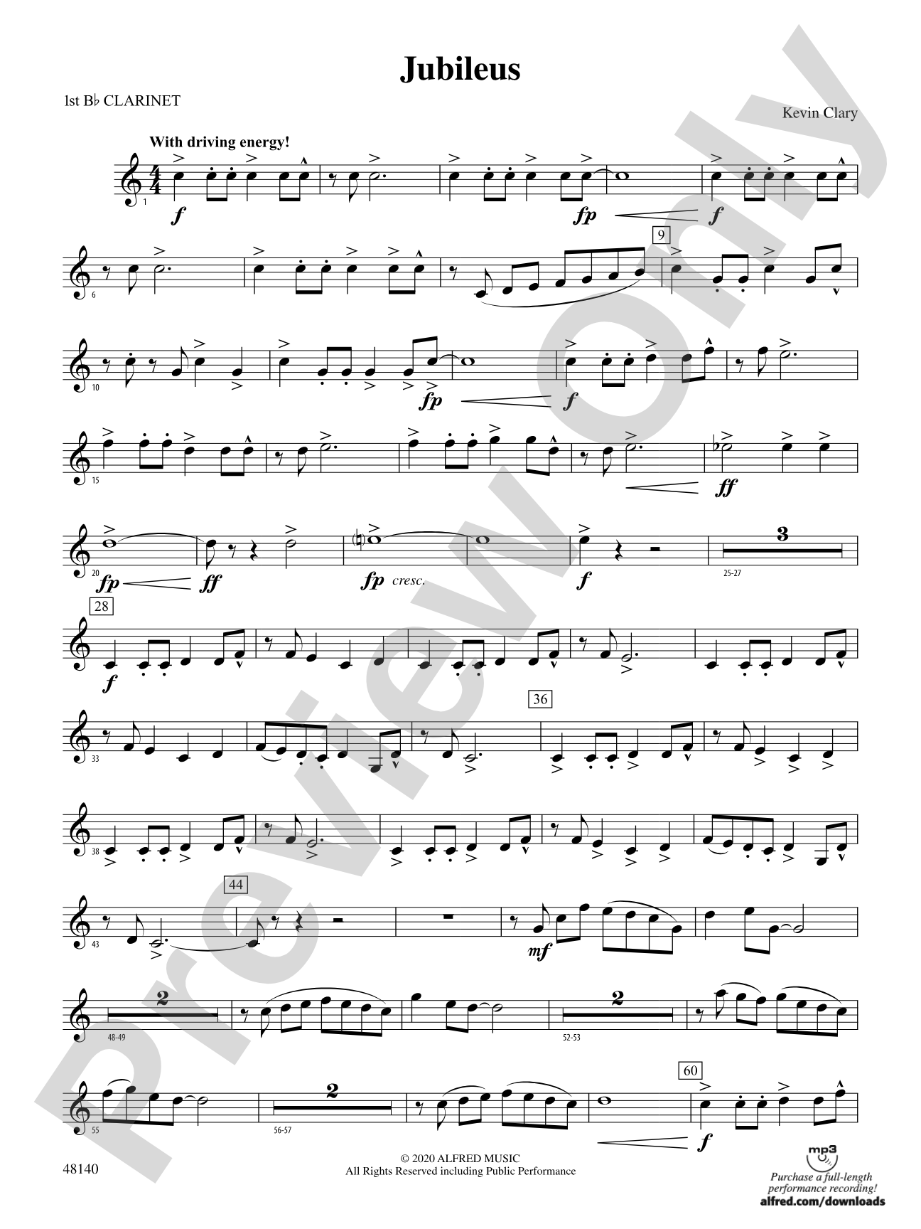 Jubileus: 1st B-flat Clarinet