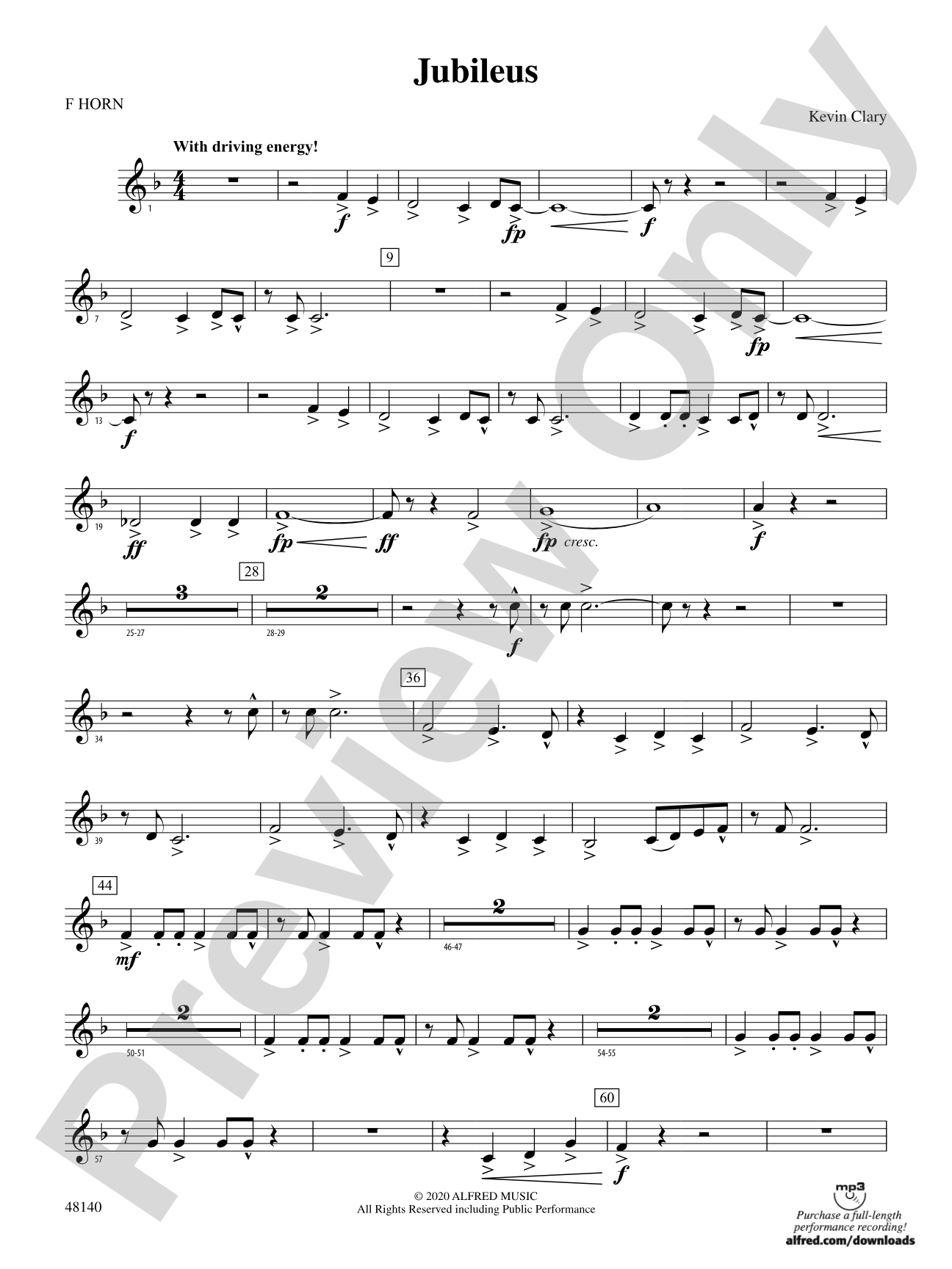 Jubileus: 1st F Horn