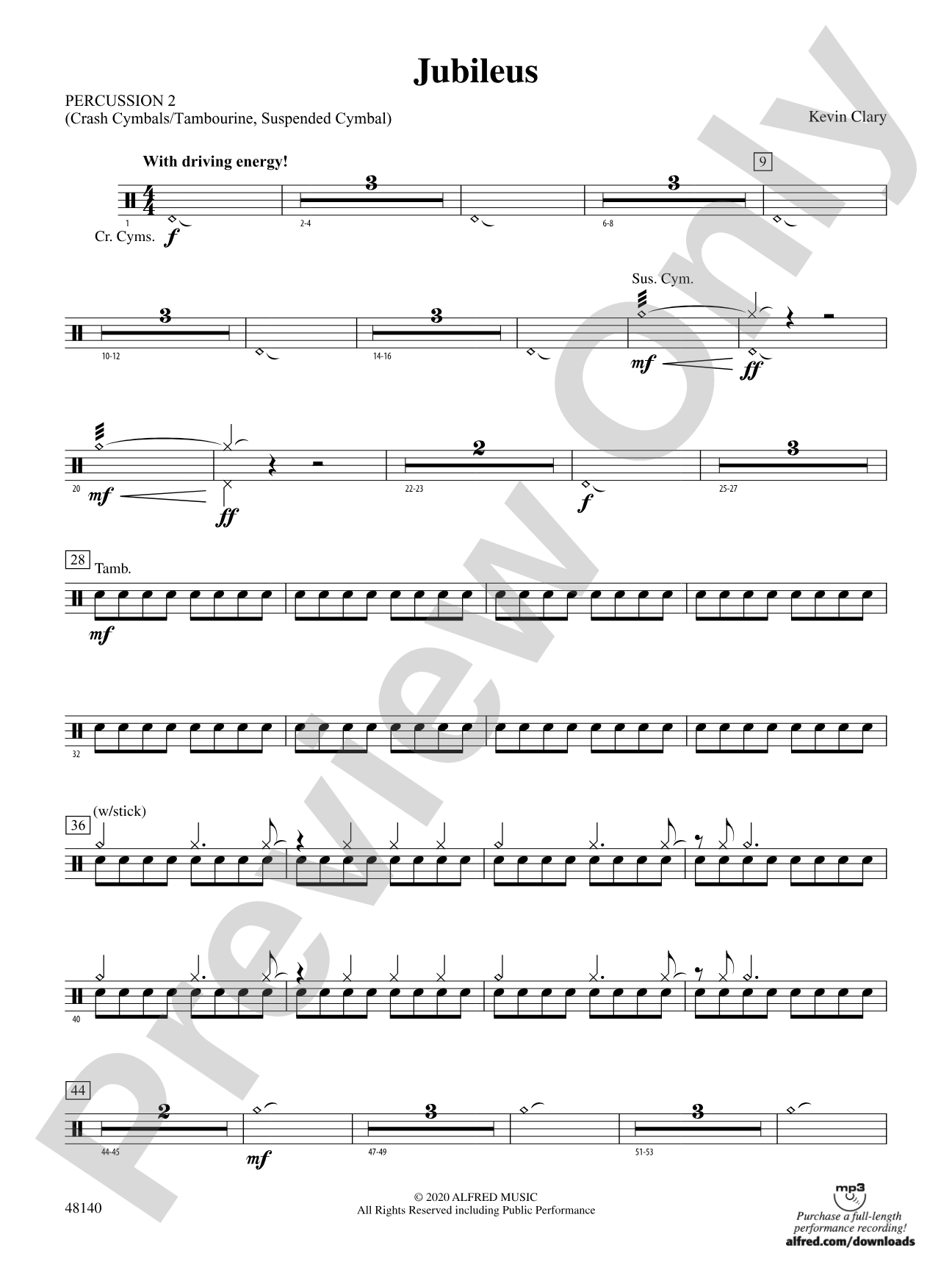 Jubileus: 2nd Percussion
