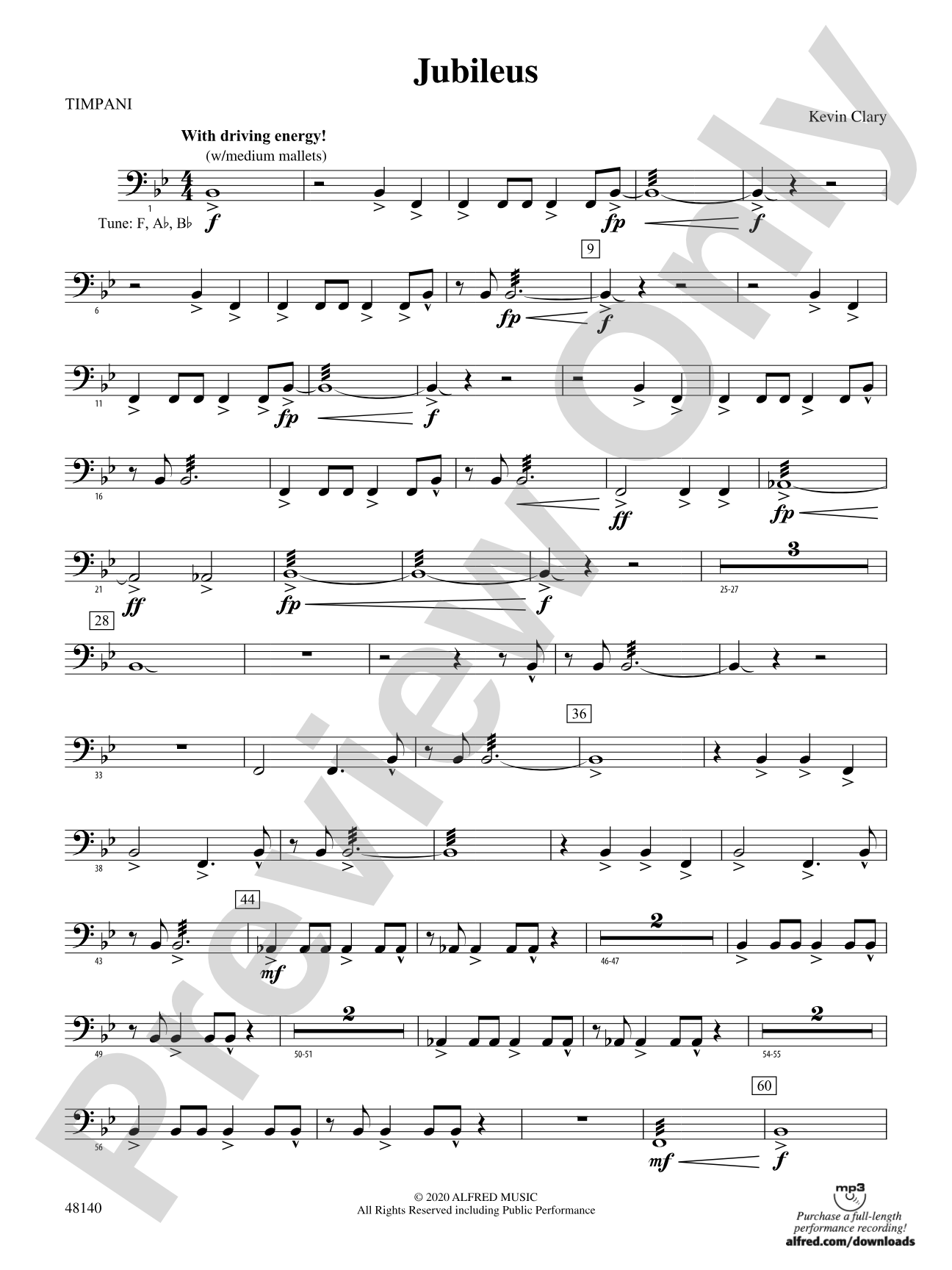 Jubileus: Timpani