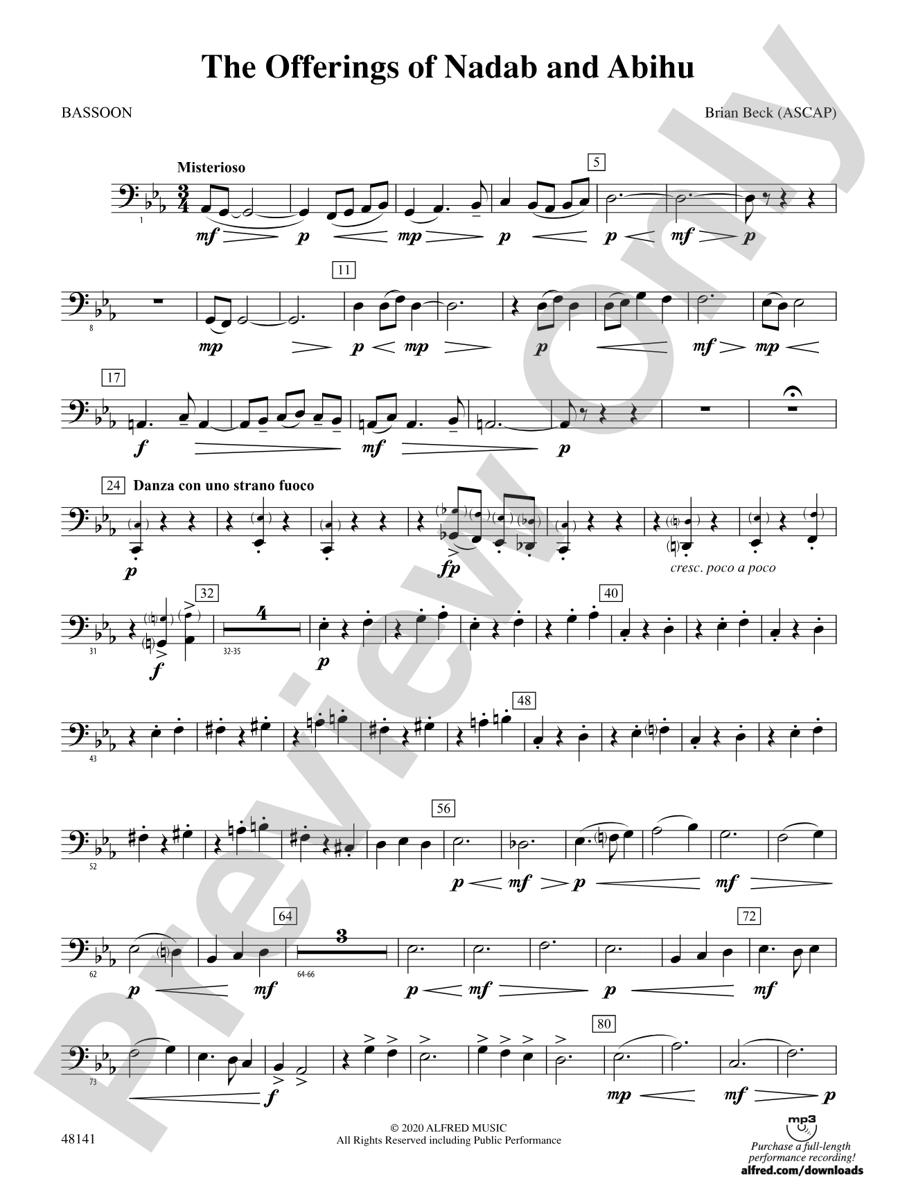 The Offerings of Nadab and Abihu: Bassoon