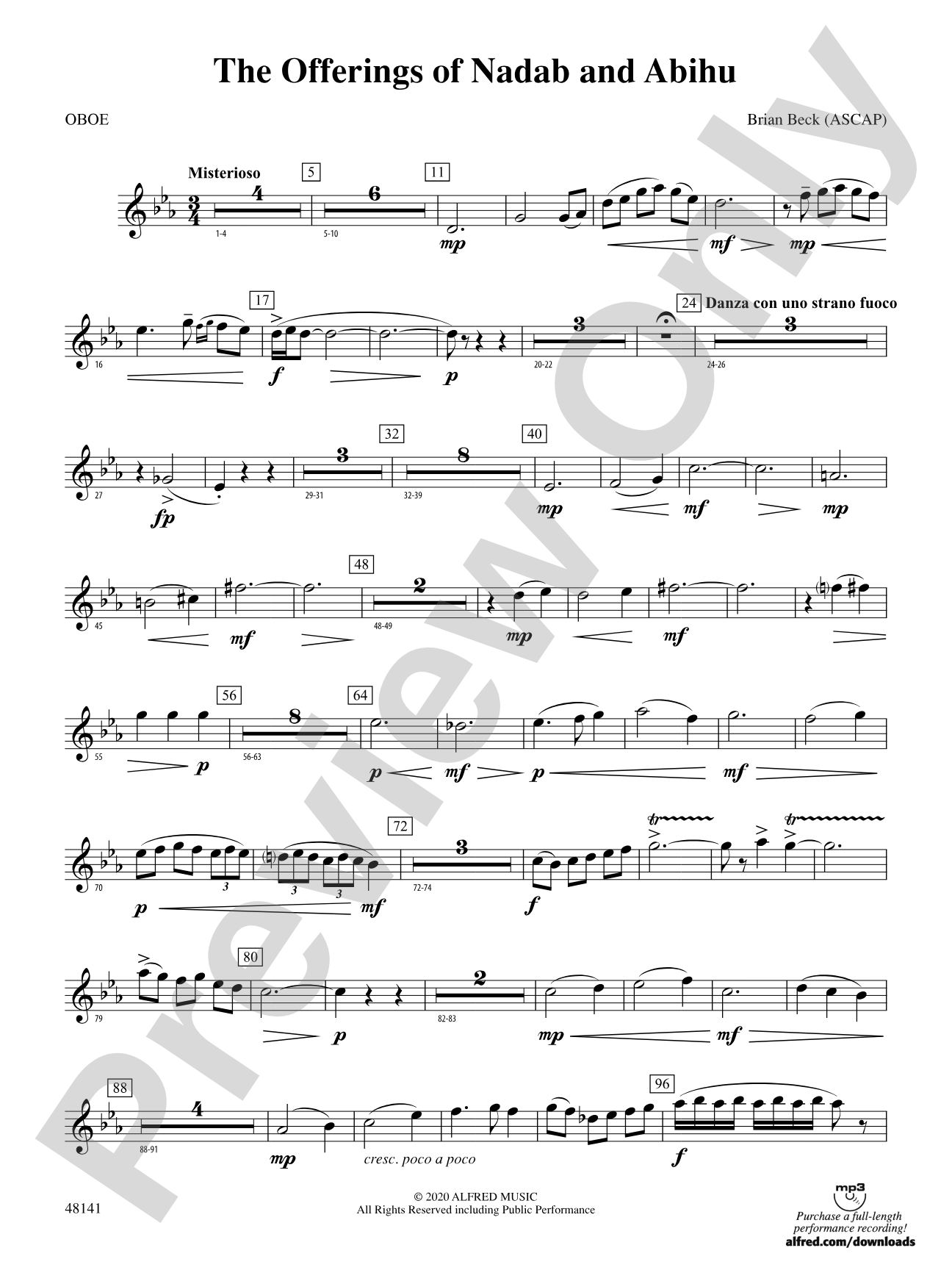 The Offerings of Nadab and Abihu: Oboe