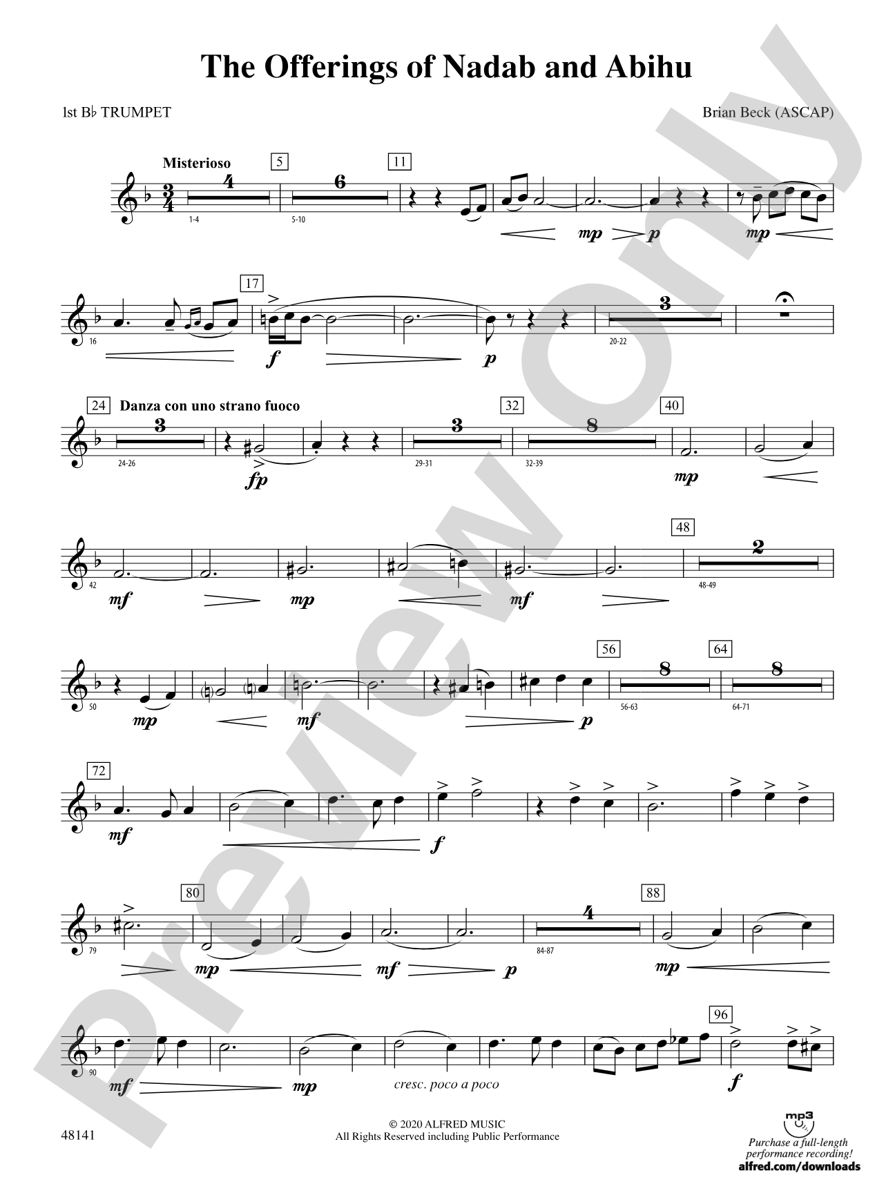 The Offerings of Nadab and Abihu: 1st B-flat Trumpet