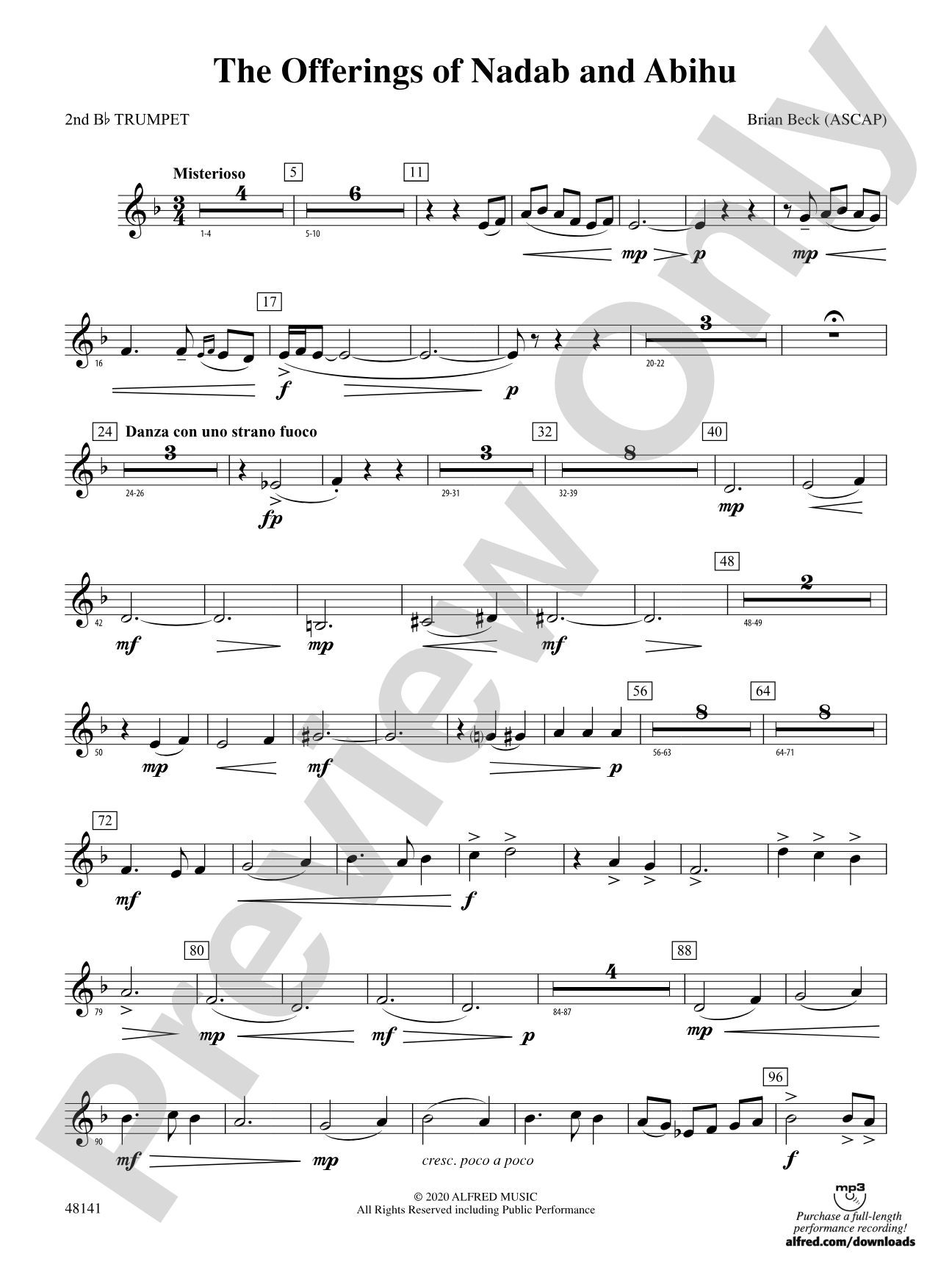 The Offerings of Nadab and Abihu: 2nd B-flat Trumpet