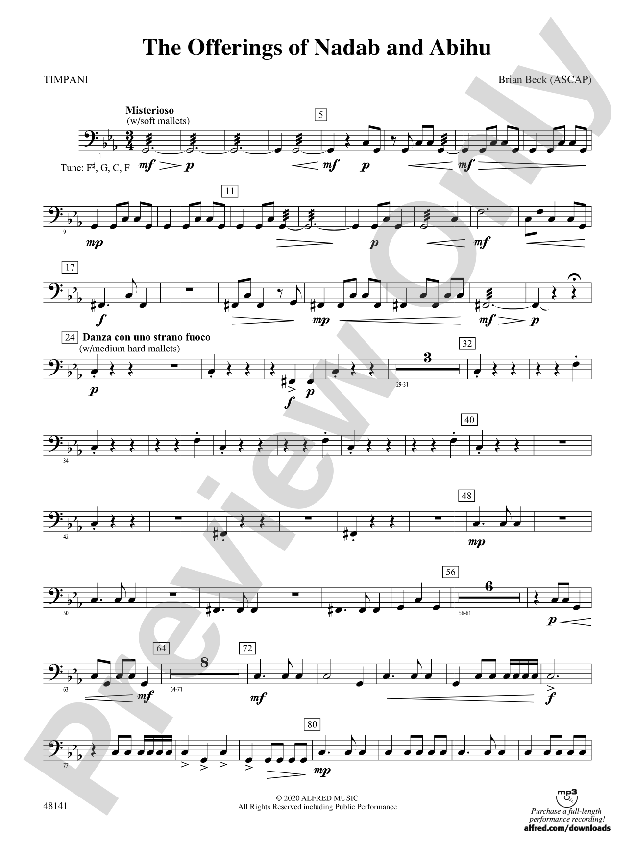 The Offerings of Nadab and Abihu: Timpani