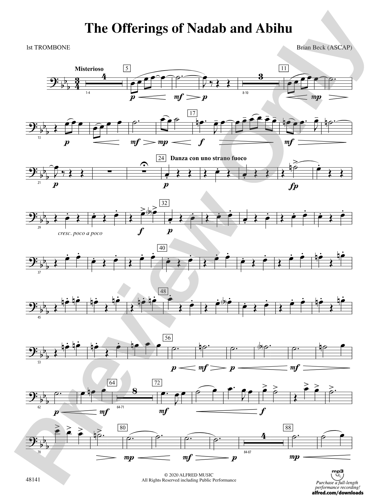 The Offerings of Nadab and Abihu: 1st Trombone