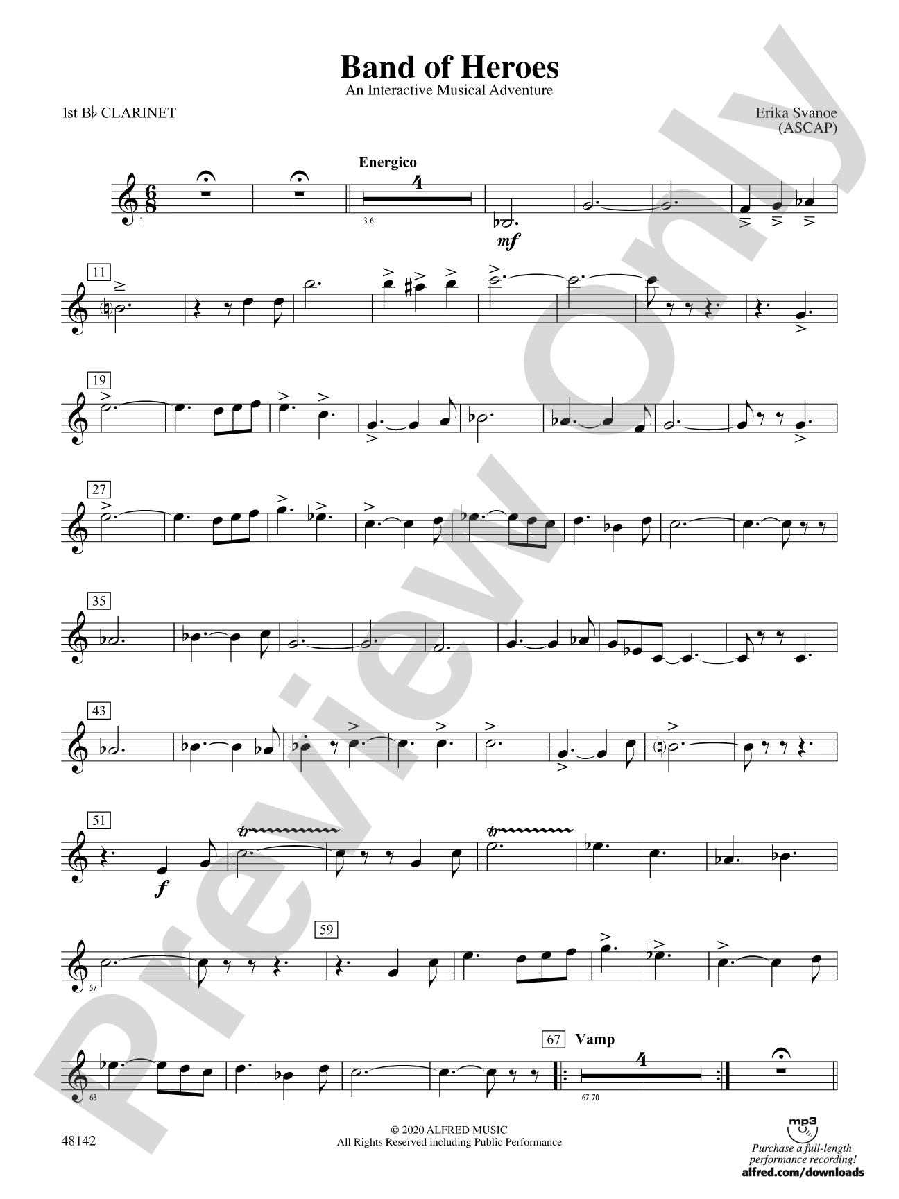Band of Heroes: 1st B-flat Clarinet