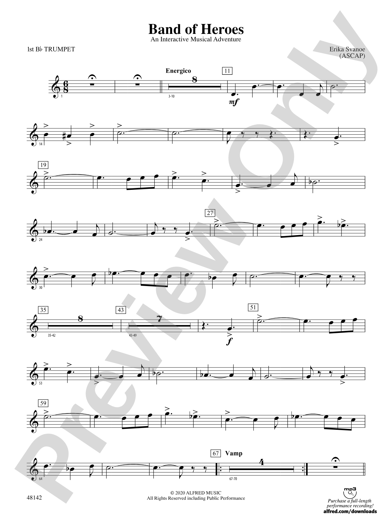 Band of Heroes: 1st B-flat Trumpet
