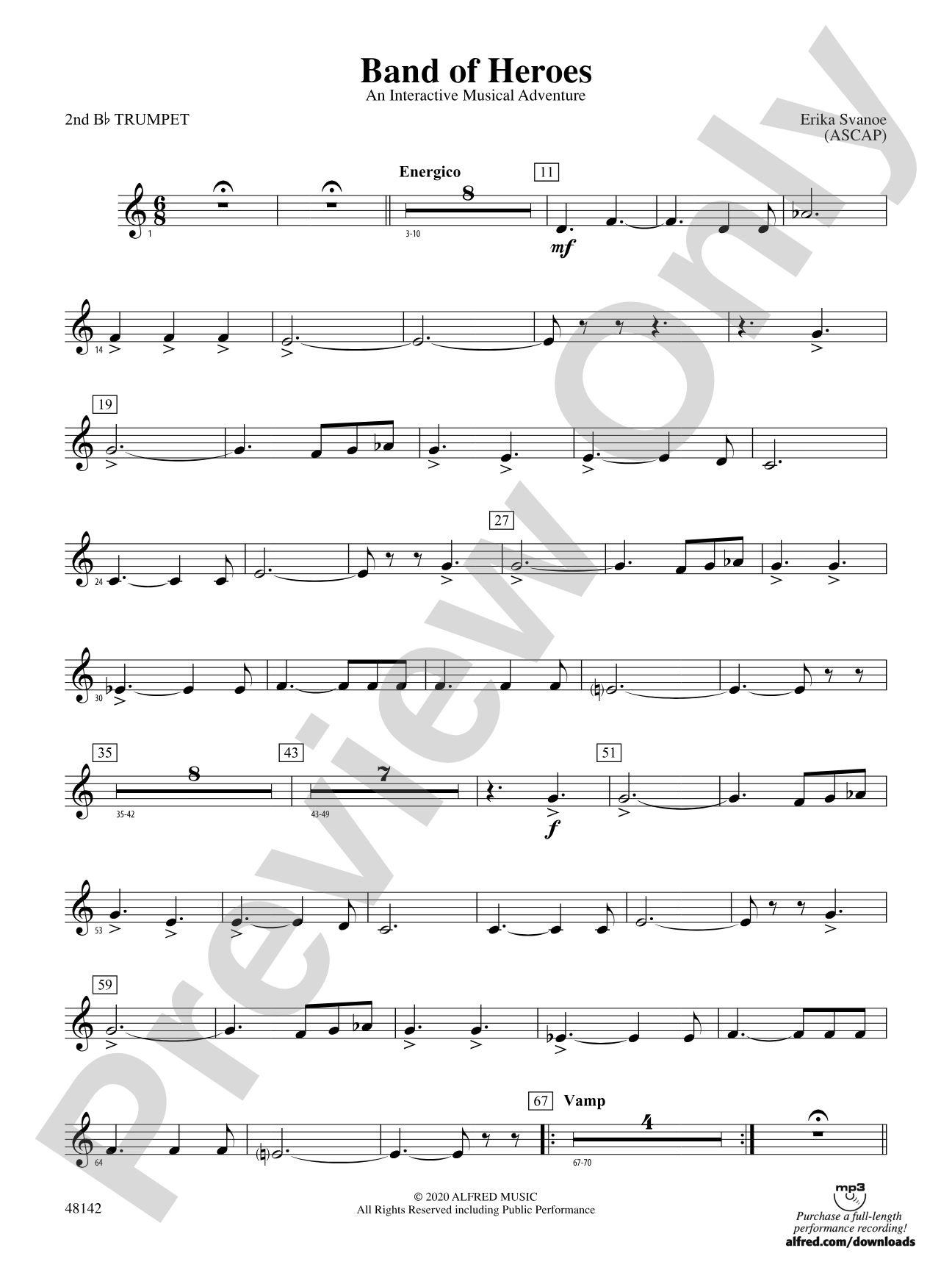 Band of Heroes: 2nd B-flat Trumpet