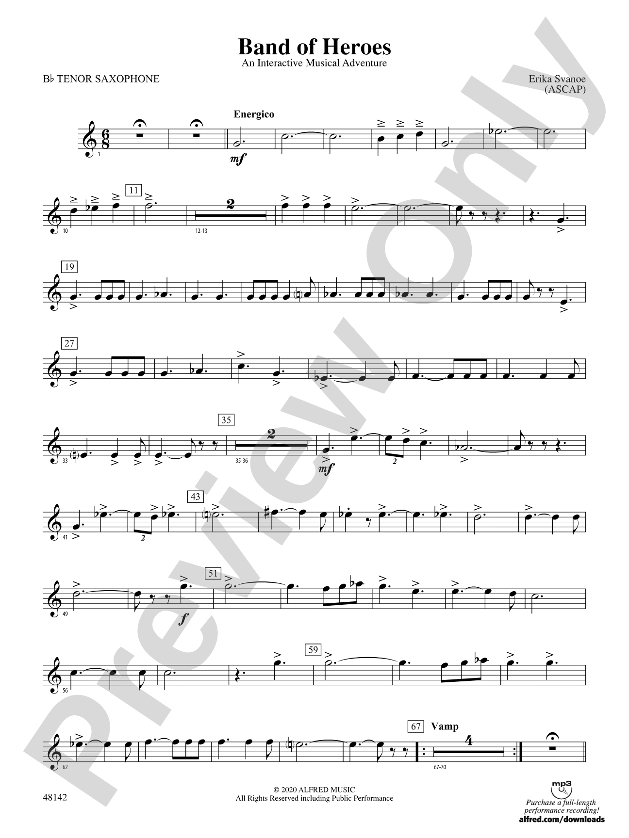 Band of Heroes: B-flat Tenor Saxophone