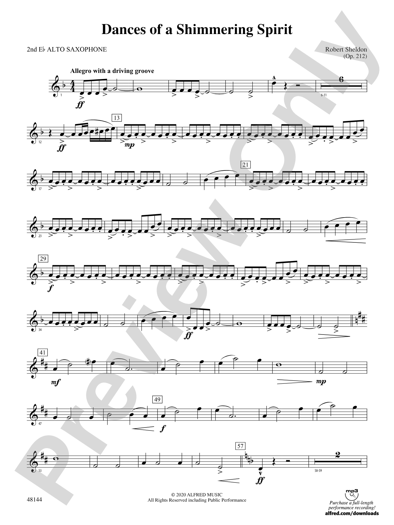Dances of a Shimmering Spirit: 2nd E-flat Alto Saxophone