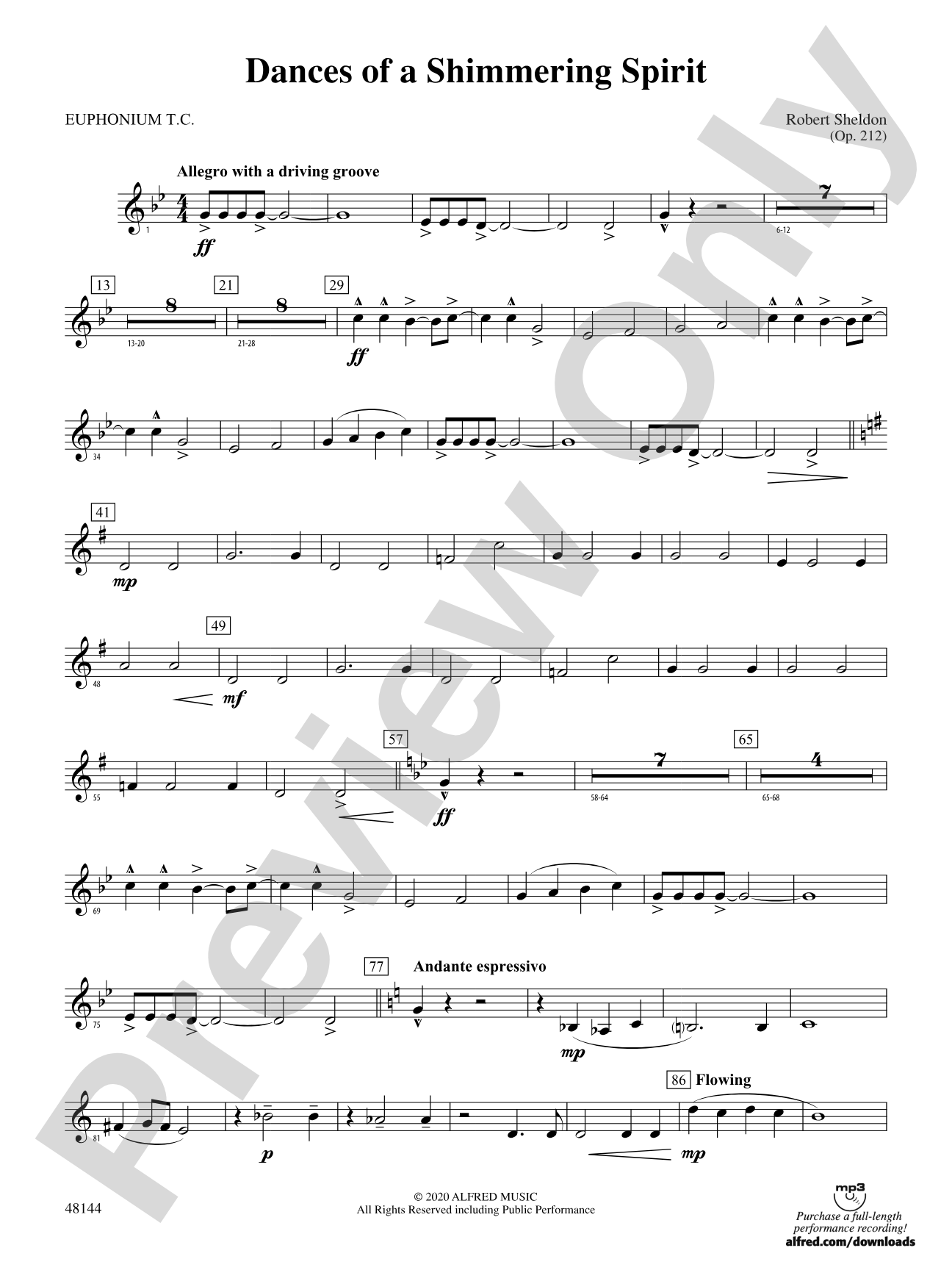 Dances of a Shimmering Spirit: Baritone T.C.