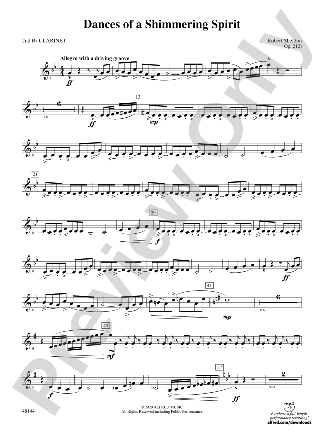 Dances of a Shimmering Spirit: 2nd B-flat Clarinet