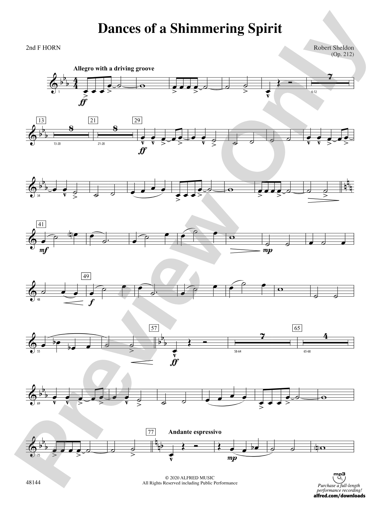 Dances of a Shimmering Spirit: 2nd F Horn